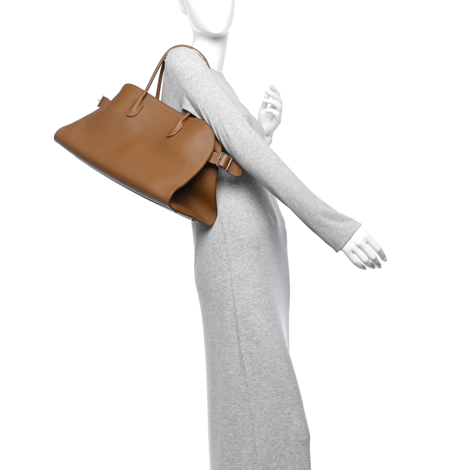 Grained Calfskin EW Margaux Rubber — view 2