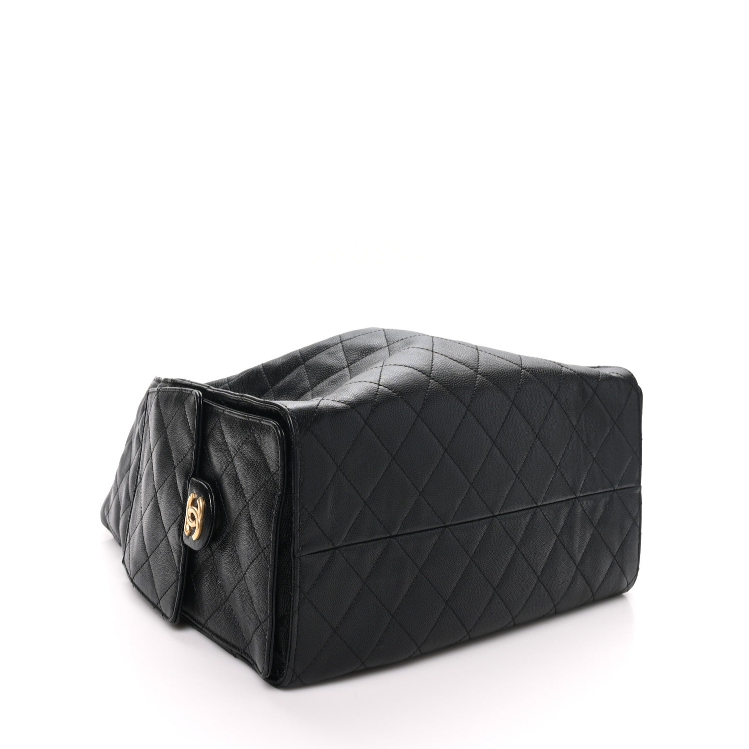 Caviar Quilted Medium Chanel 25 Handbag Black — view 5
