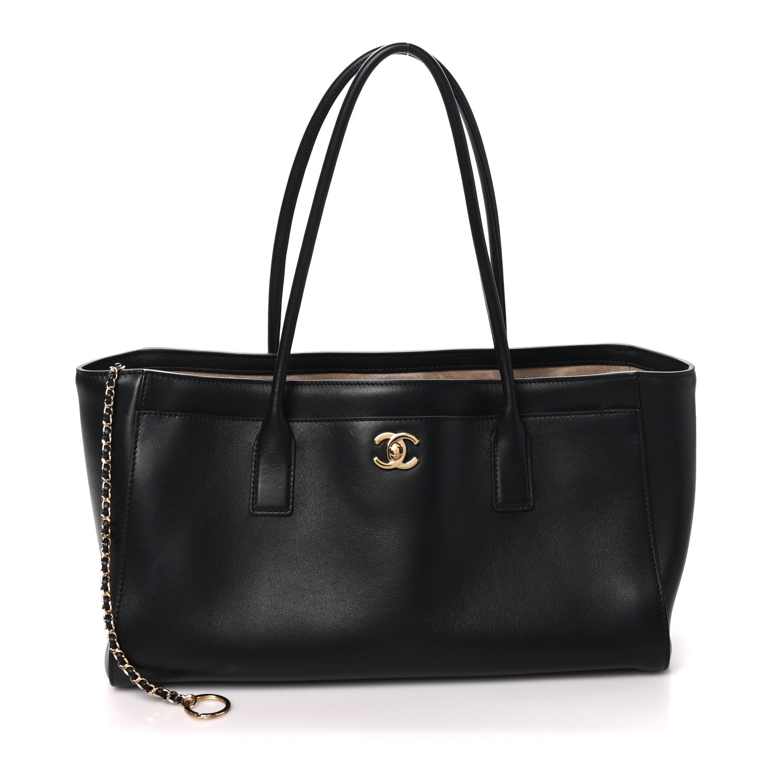 Calfskin Archetype Small Shopping Tote Black