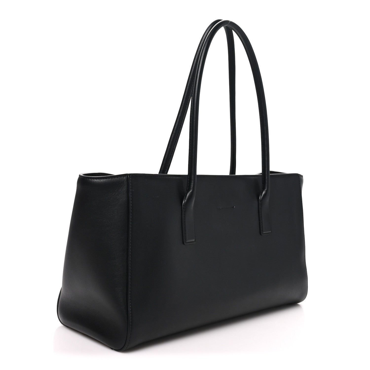 Calfskin Archetype Small Shopping Tote Black — view 3