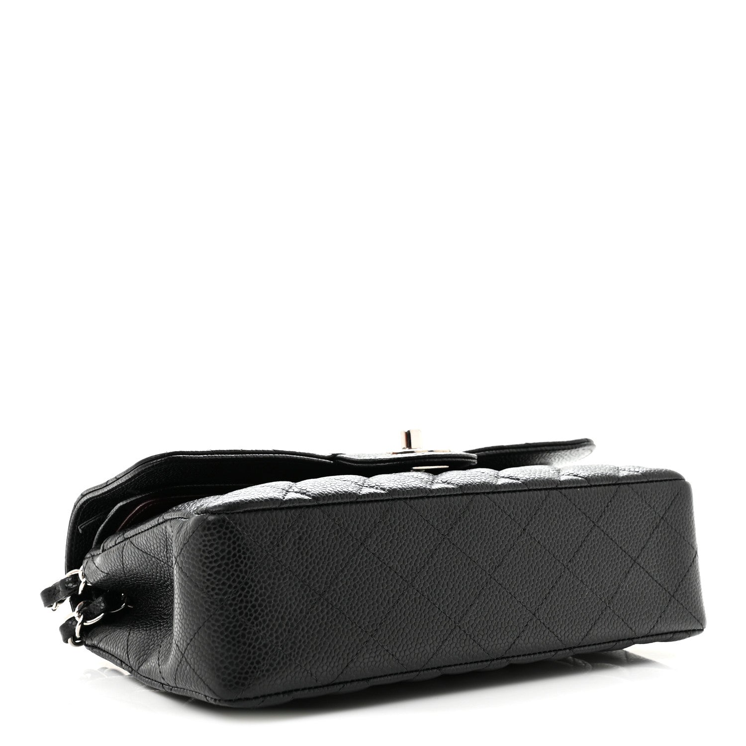 Caviar Quilted Small Double Flap Black — view 4