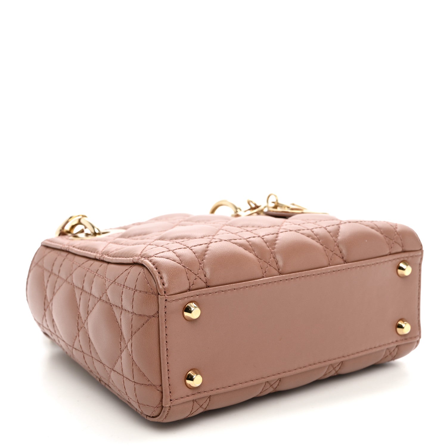 Lambskin Cannage Mini Lady Dior Fard — view 4