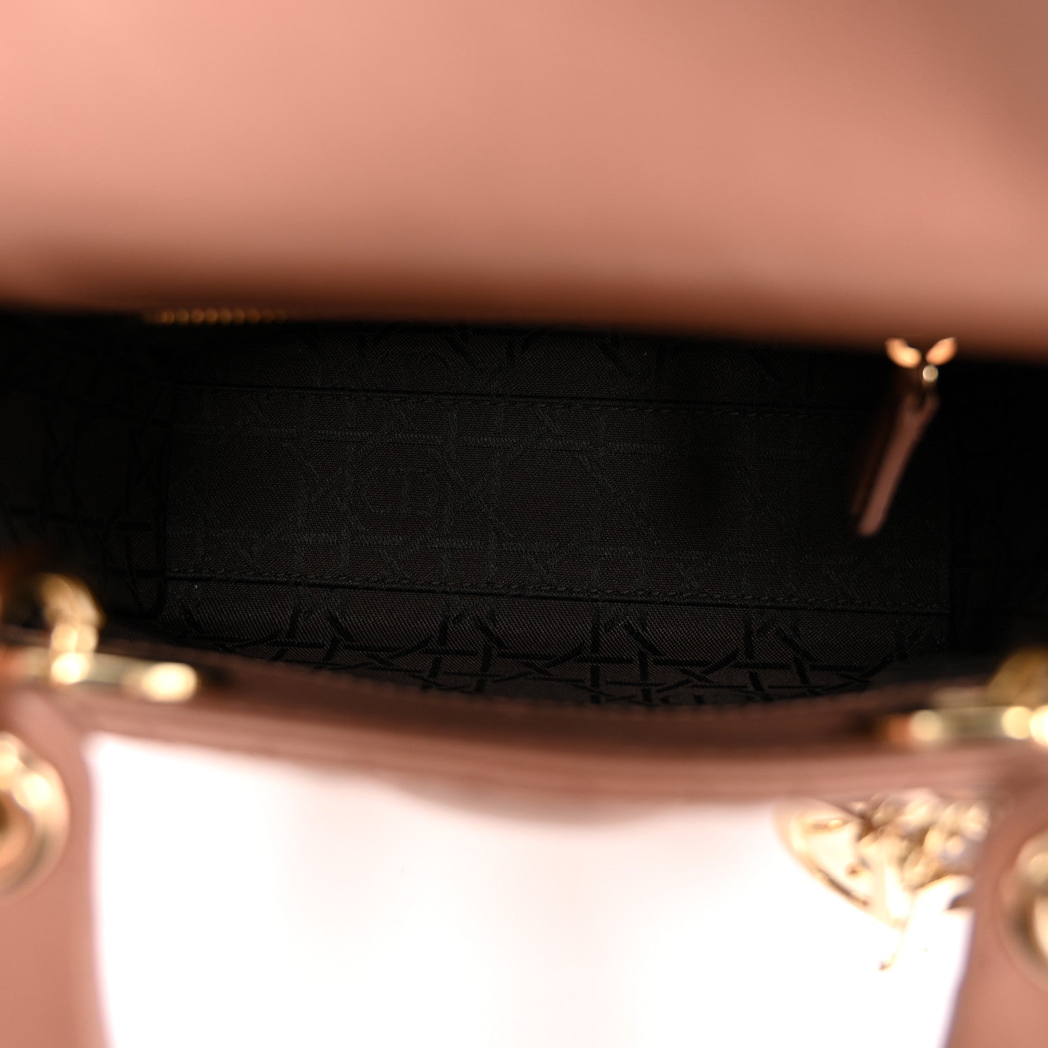 Lambskin Cannage Mini Lady Dior Fard — view 5
