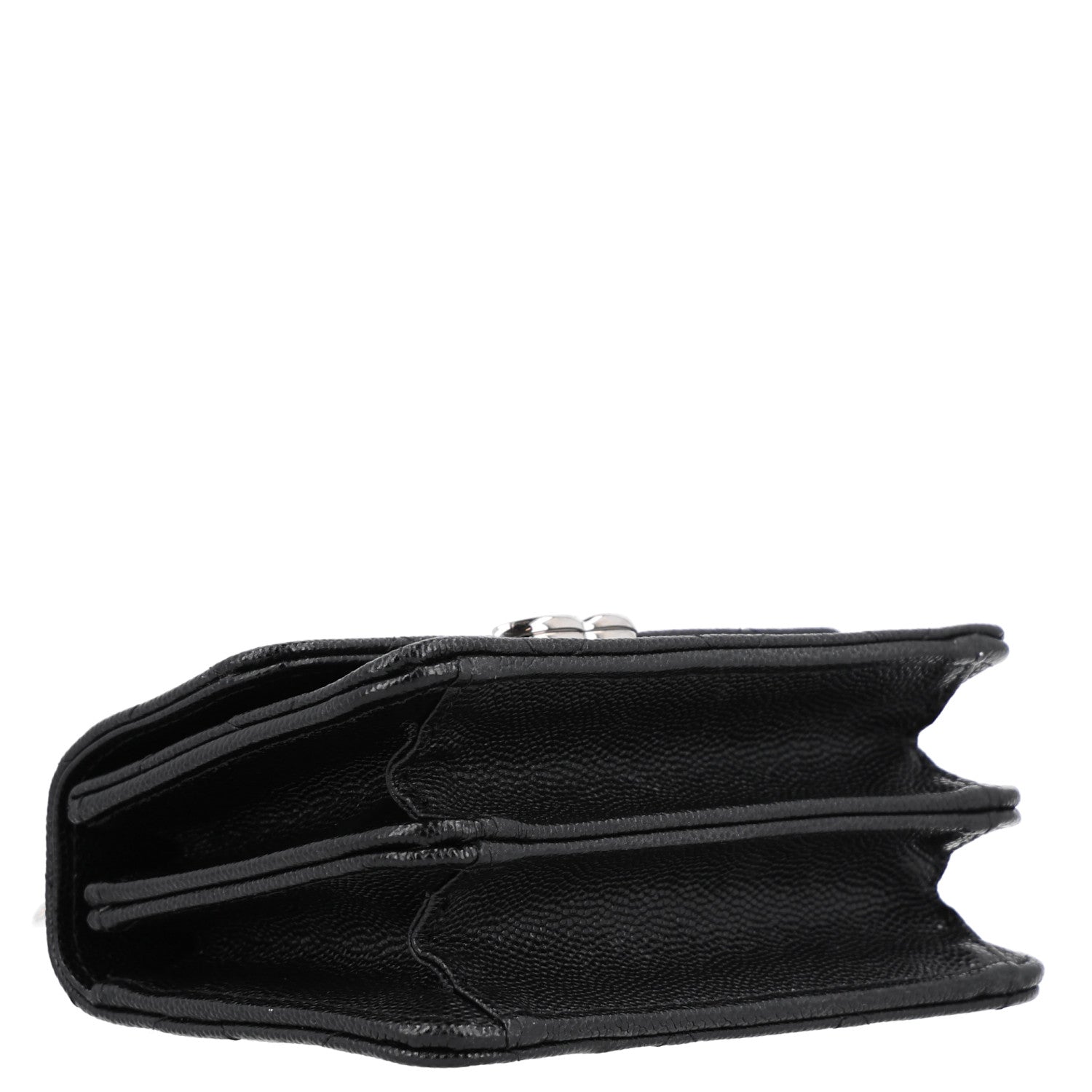 Caviar Quilted Pick Me Up Clutch With Chain Black — view 4