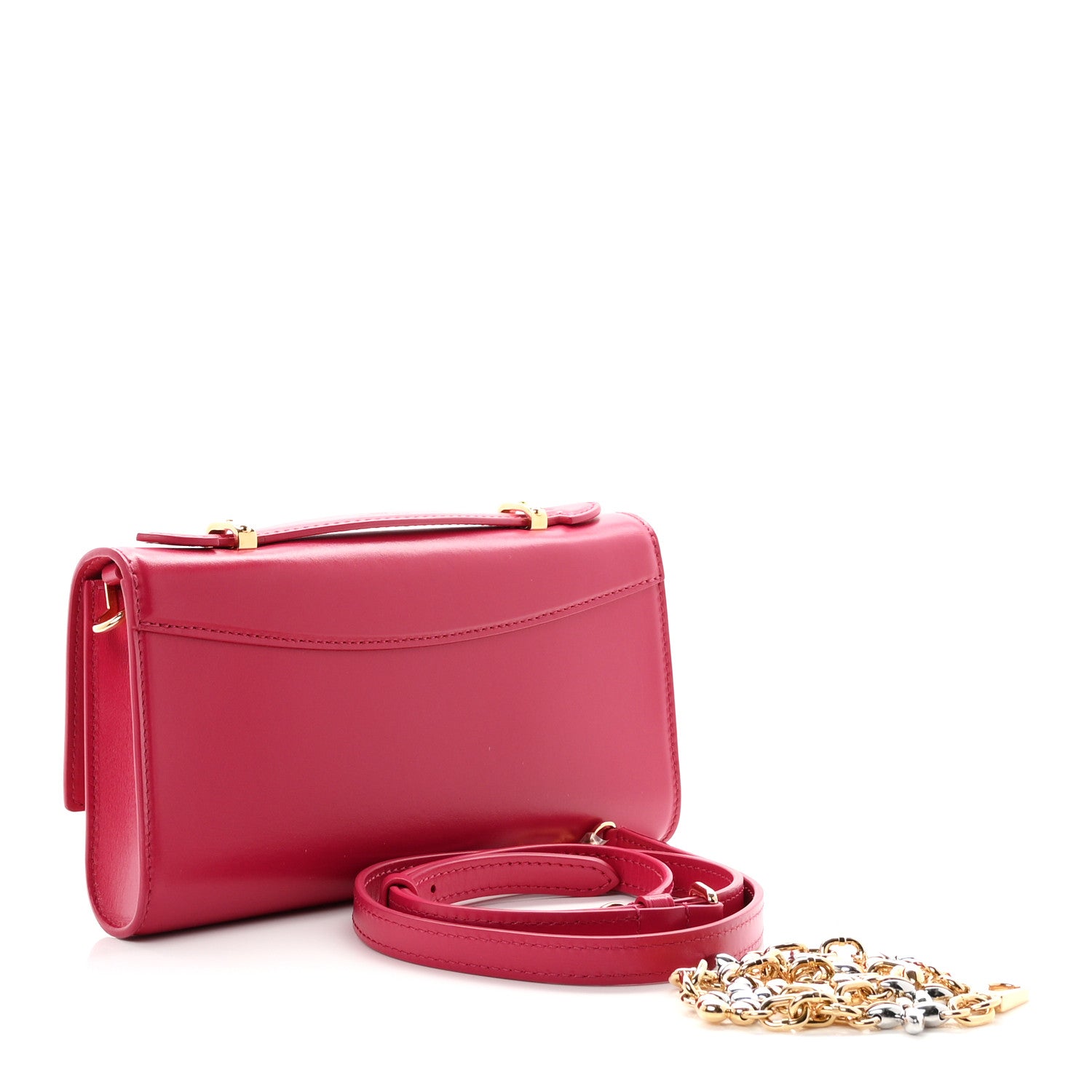Calfskin LV Wallet On Chain Capucines Raspberry — view 3