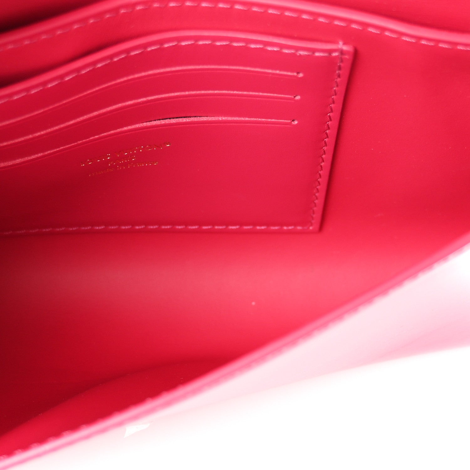 Calfskin LV Wallet On Chain Capucines Raspberry — view 5