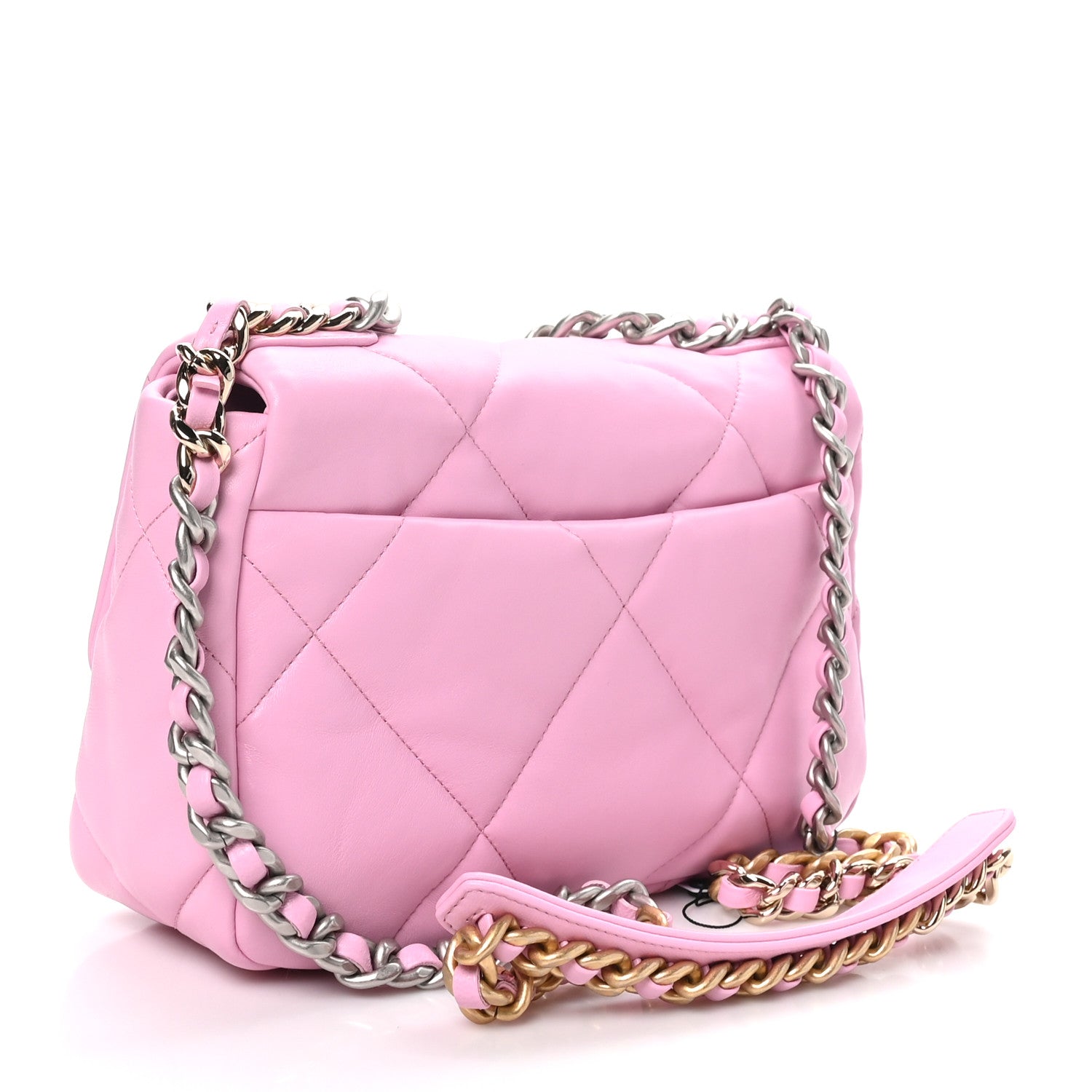 Lambskin Quilted Medium Chanel 19 Flap Lilac — view 3