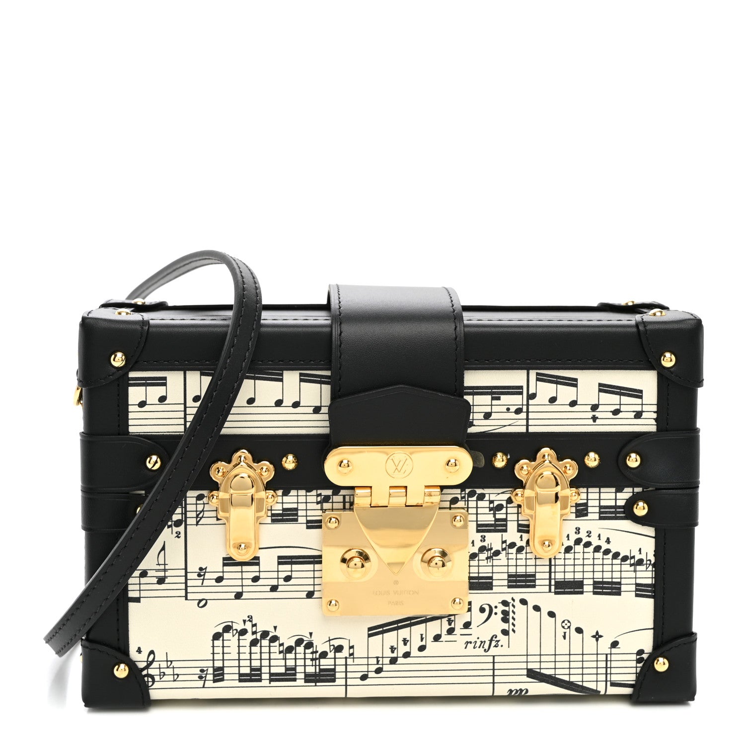 Calfskin LV Symphony Petite Malle White Black
