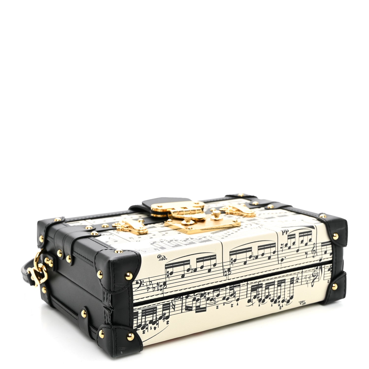 Calfskin LV Symphony Petite Malle White Black — view 4