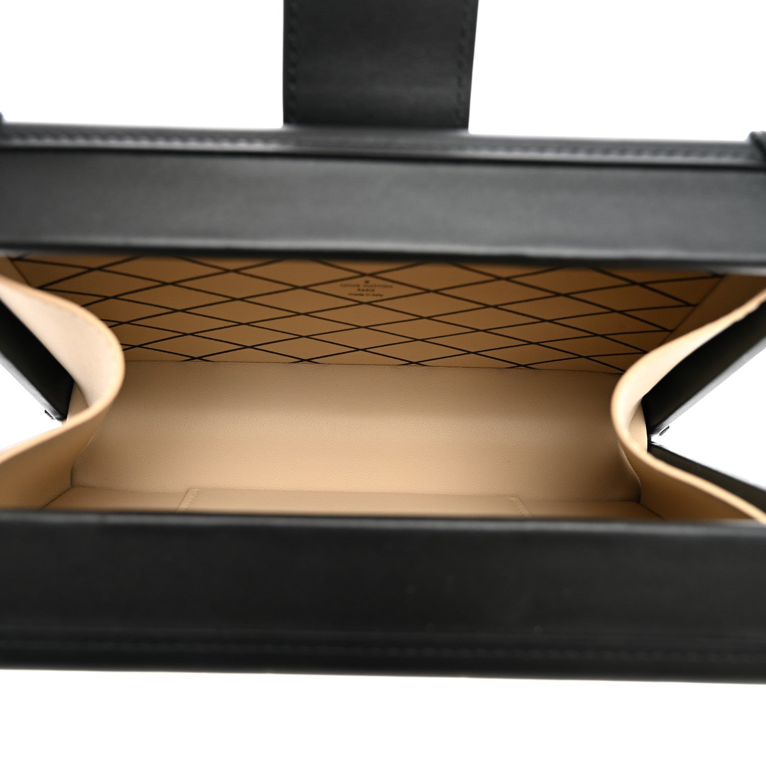 Calfskin LV Symphony Petite Malle White Black — view 5
