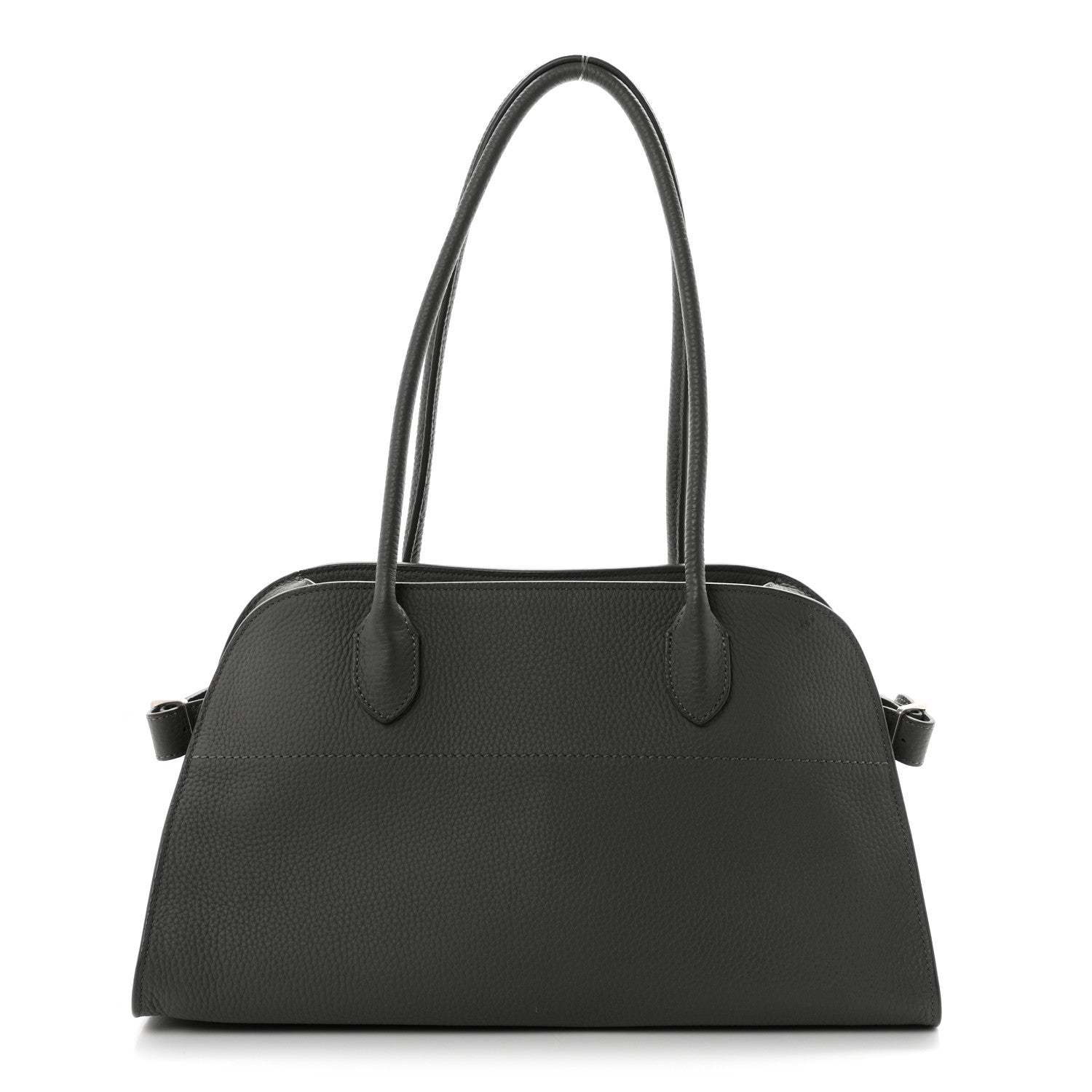 Matte Grained Calfskin Margaux Shoulder 12 Timouse Grey