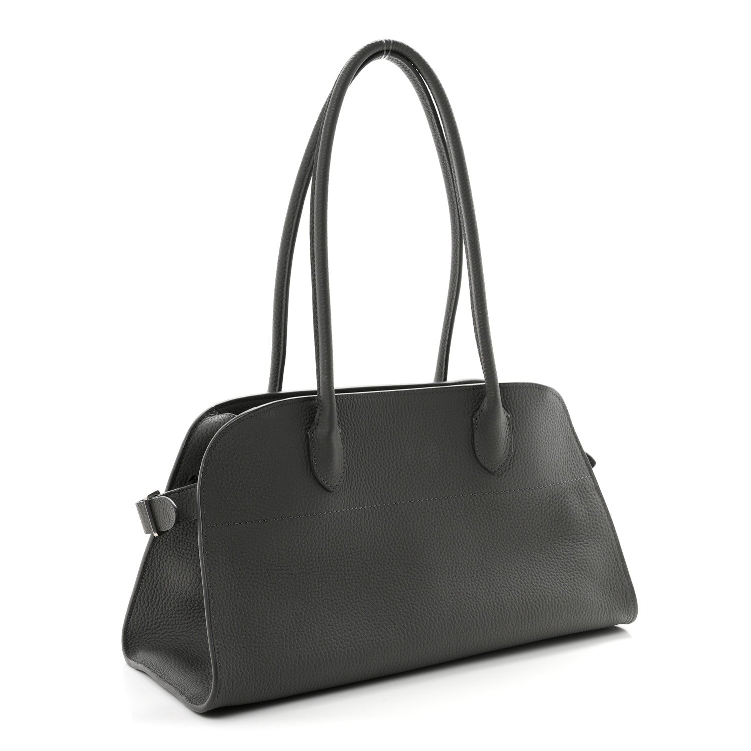 Matte Grained Calfskin Margaux Shoulder 12 Timouse Grey — view 3