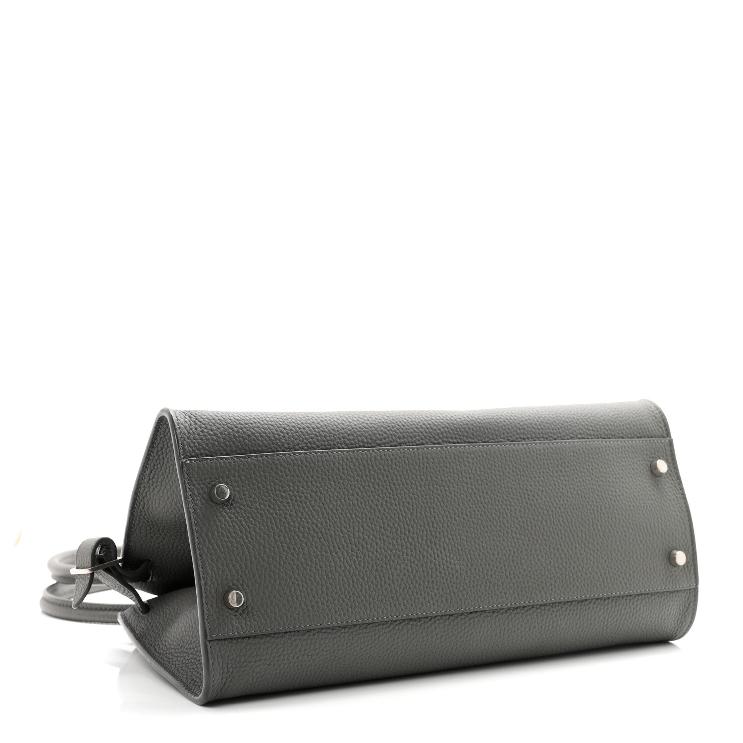 Matte Grained Calfskin Margaux Shoulder 12 Timouse Grey — view 4