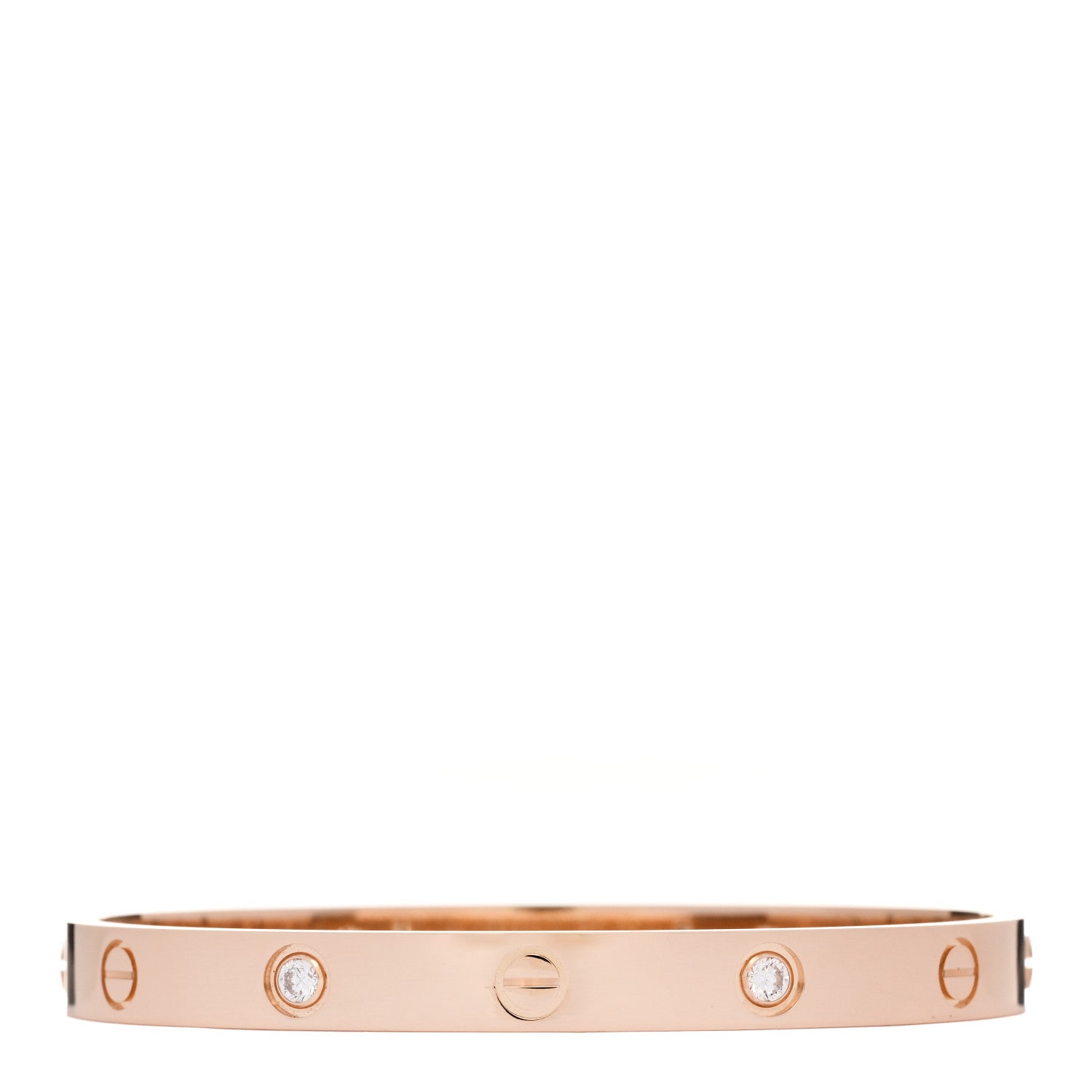 18K Pink Gold 4 Diamond LOVE Bracelet 17 — view 2