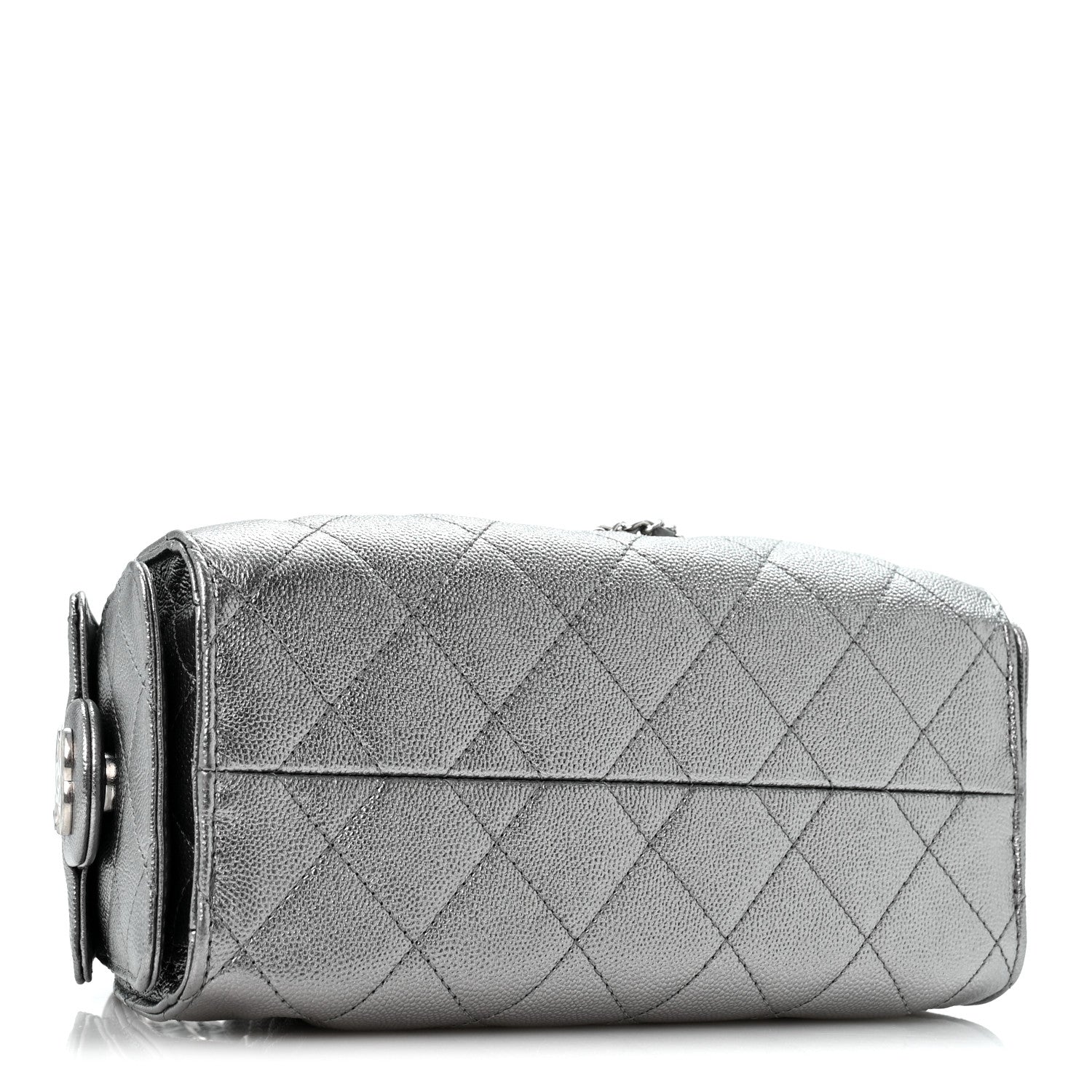 Metallic Caviar Quilted Mini Chanel 25 Handbag Anthracite — view 4