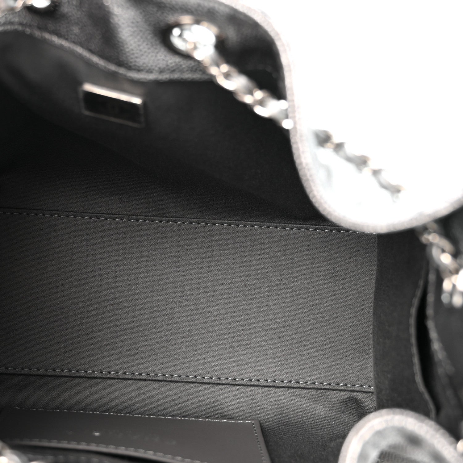Metallic Caviar Quilted Mini Chanel 25 Handbag Anthracite — view 5