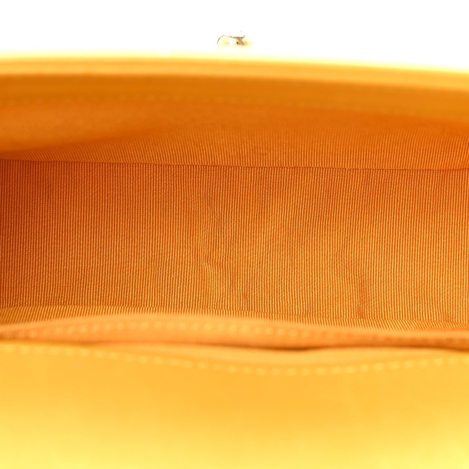 Lambskin Quilted Small Boy Flap Yellow — view 5