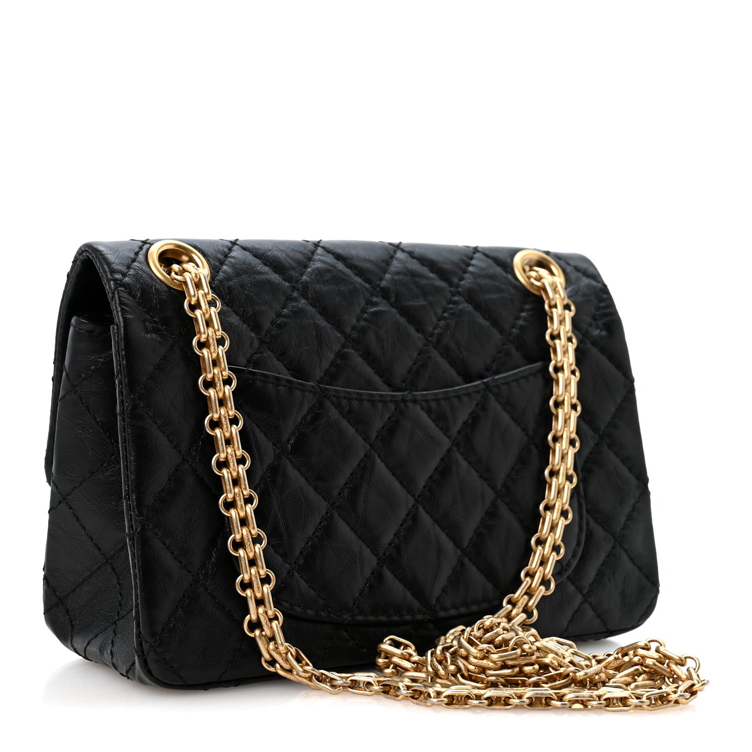 Aged Calfskin Quilted 2.55 Reissue Mini Flap Black — view 3