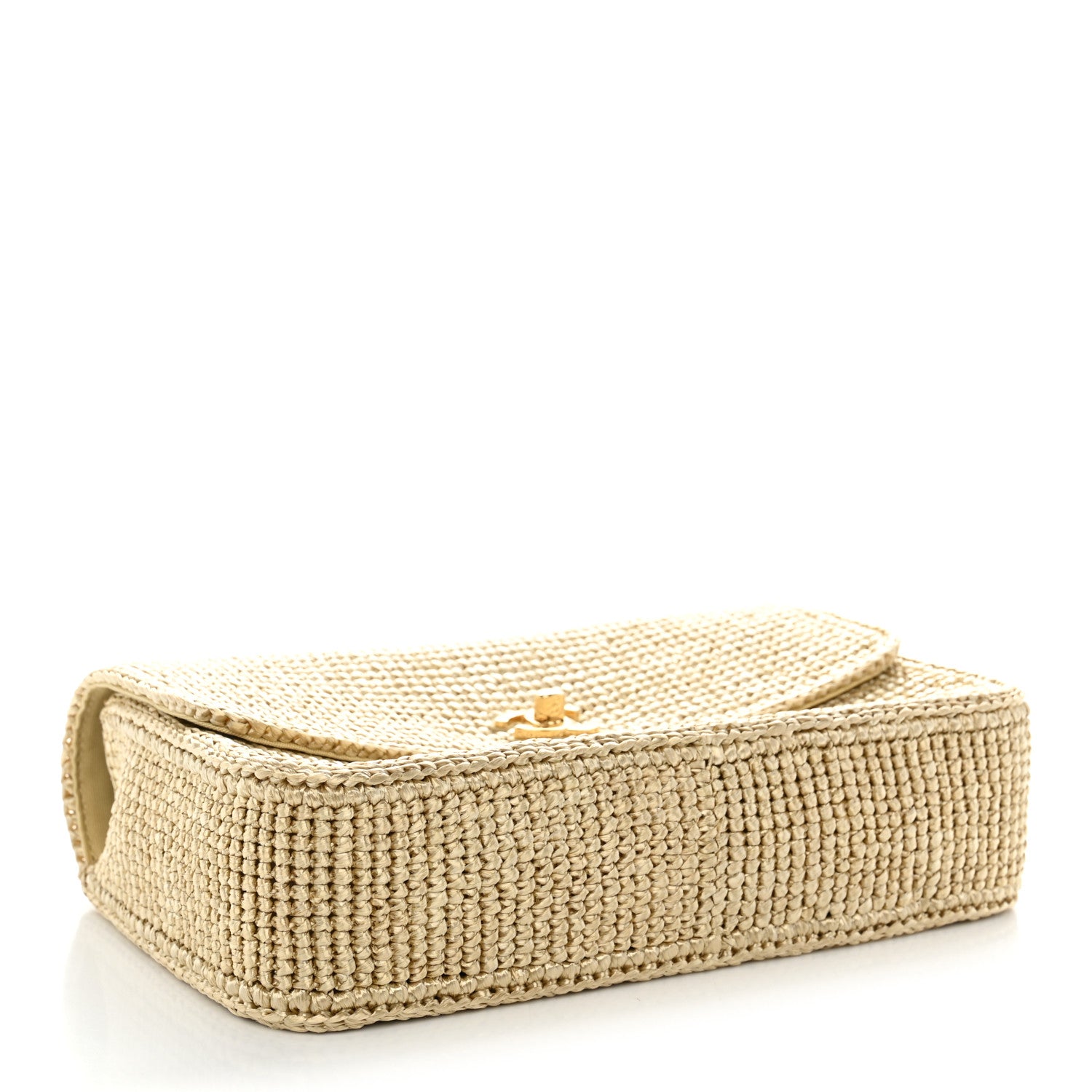 Braided Raffia Small Coco Beach Flap Beige — view 4