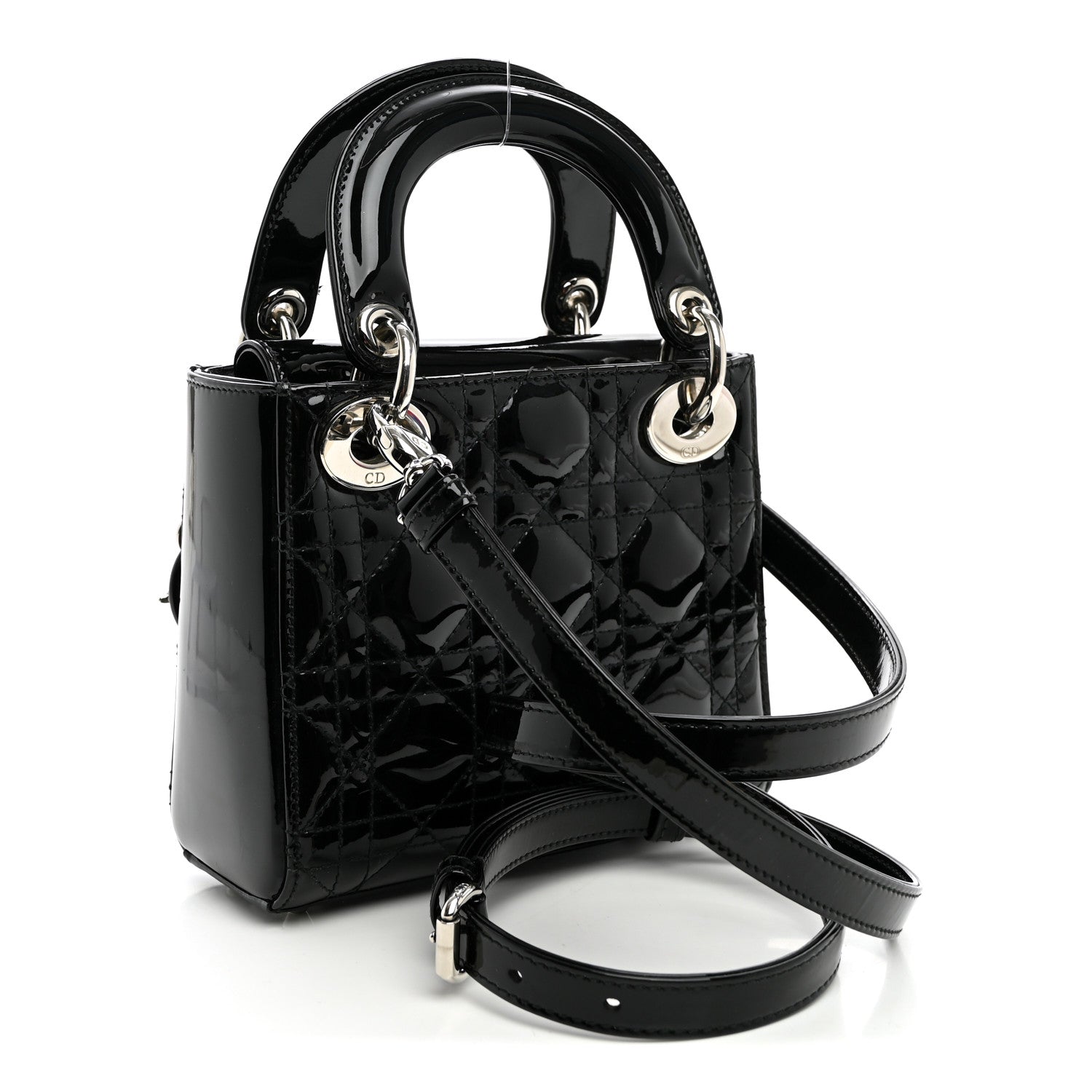 Patent Cannage Mini Lady Dior Black — view 2
