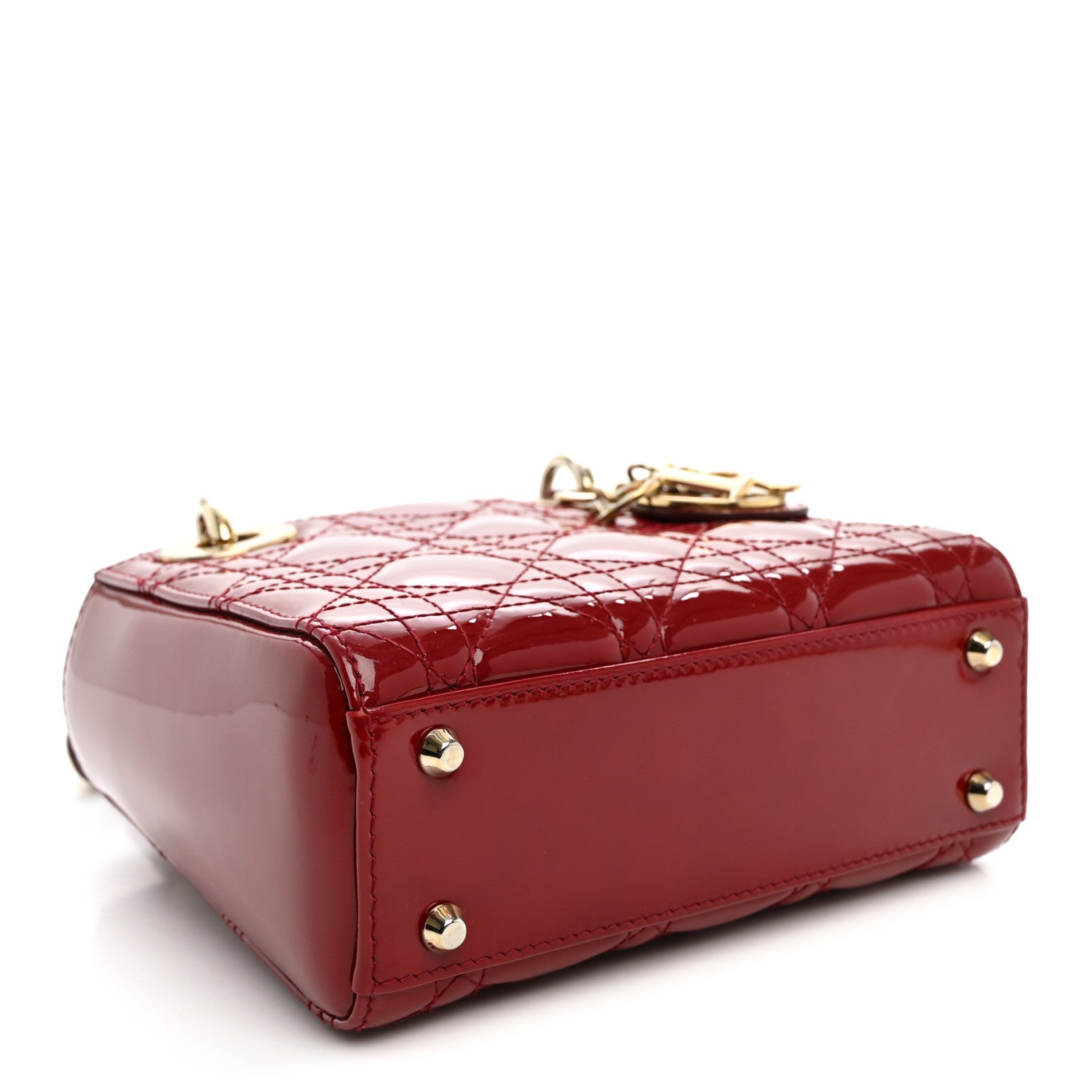 Patent Cannage Mini Lady Dior Red — view 4