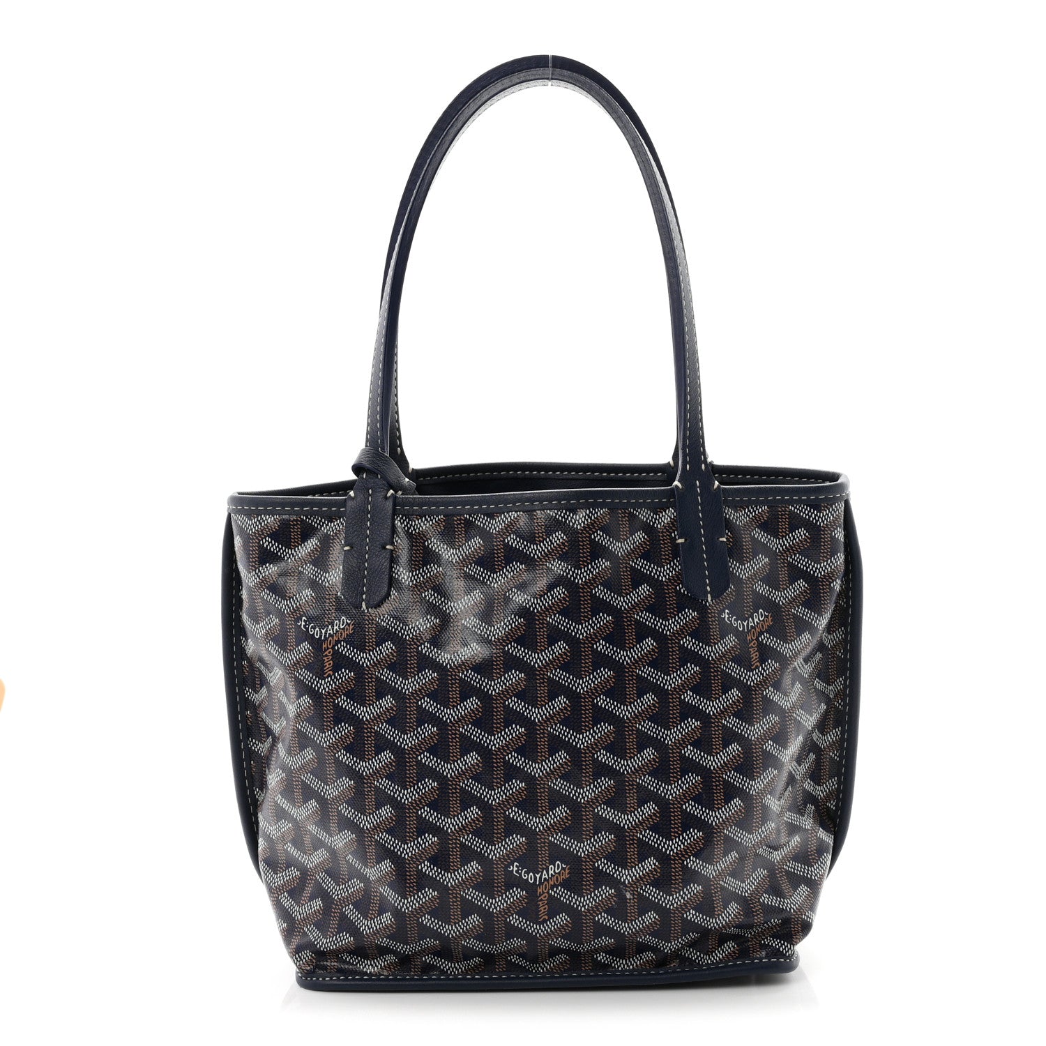 Goyardine Reversible Mini Anjou Navy