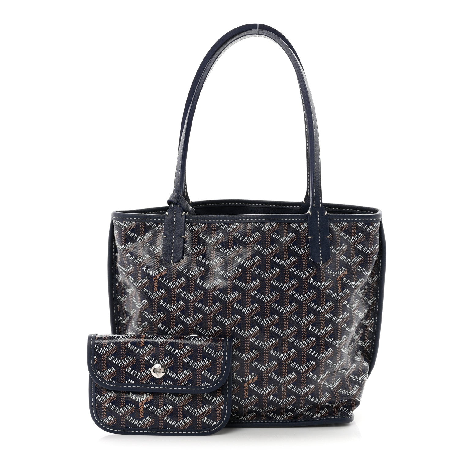 Goyardine Reversible Mini Anjou Navy — view 3