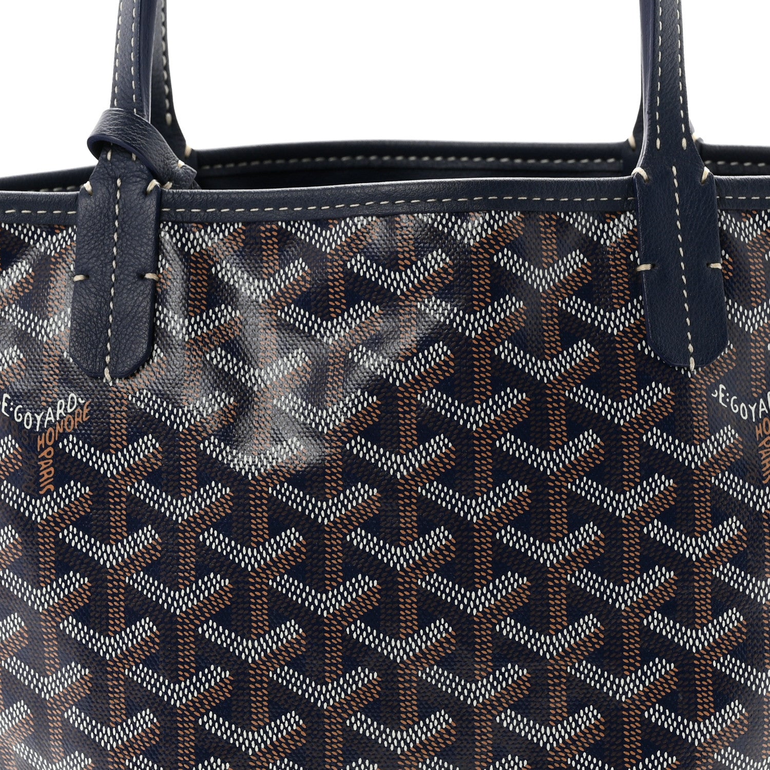 Goyardine Reversible Mini Anjou Navy — view 5