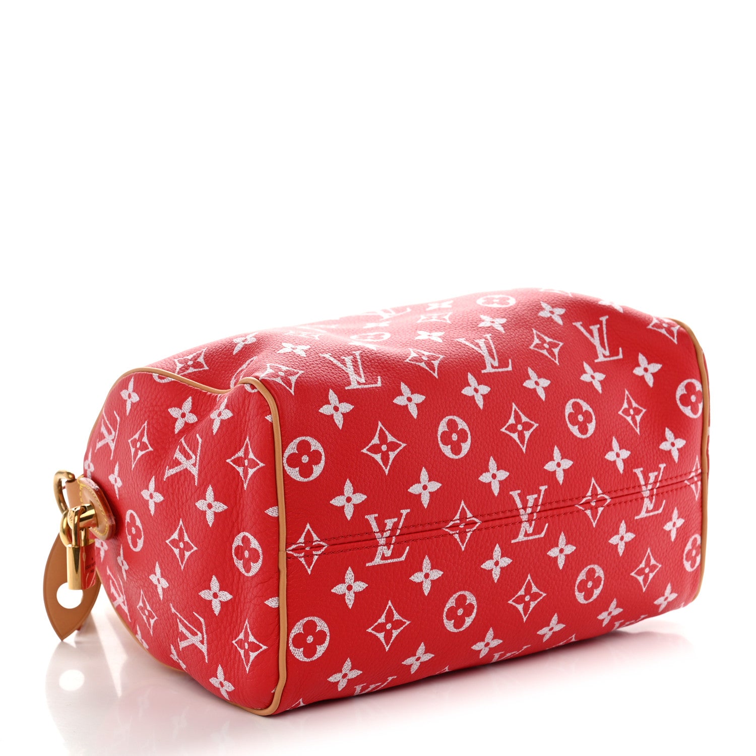 Soft Calfskin Monogram Speedy P9 Bandouliere 25 Red — view 4