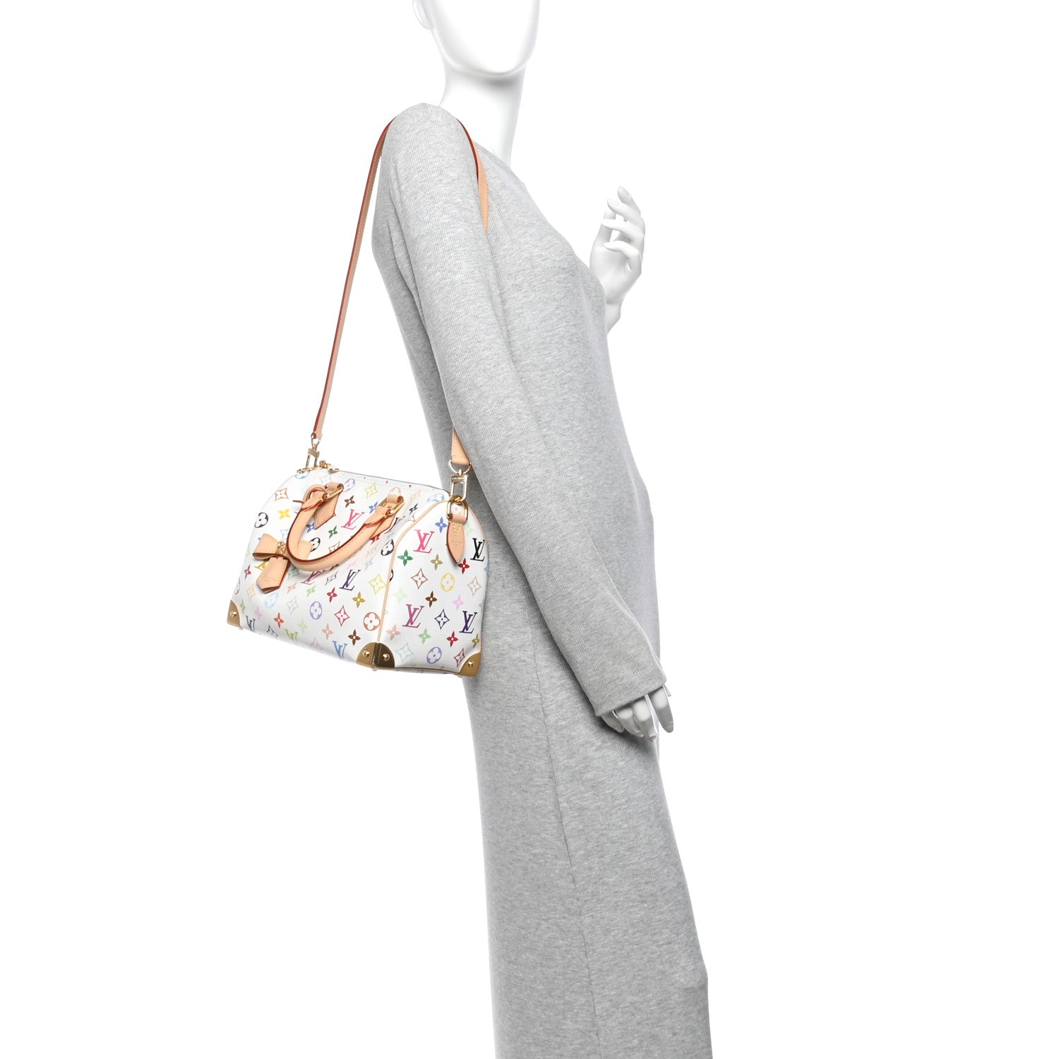 LV X TM Monogram Multicolor Speedy Bandouliere 25 White — view 2