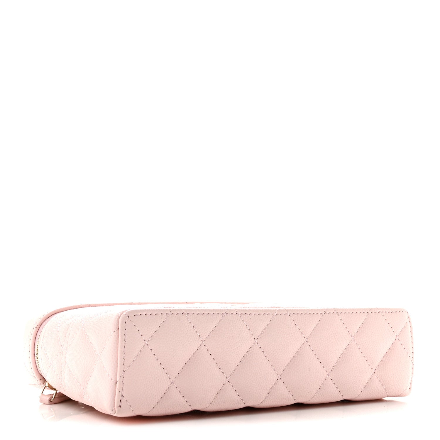 Caviar Quilted Top Handle Slim Vanity With Chain Light Pink — view 4