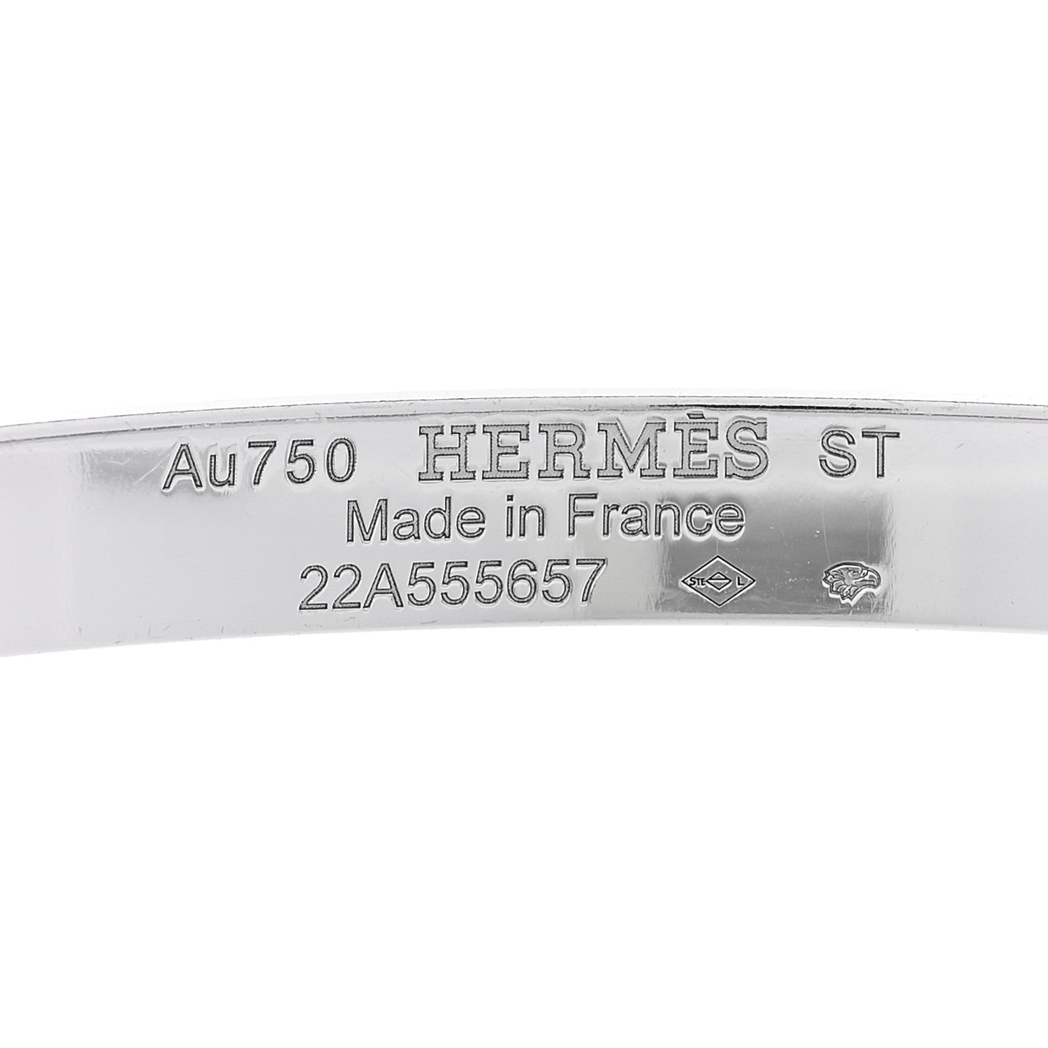 18K White Gold Diamond PM H D'Ancre Bracelet ST — view 3
