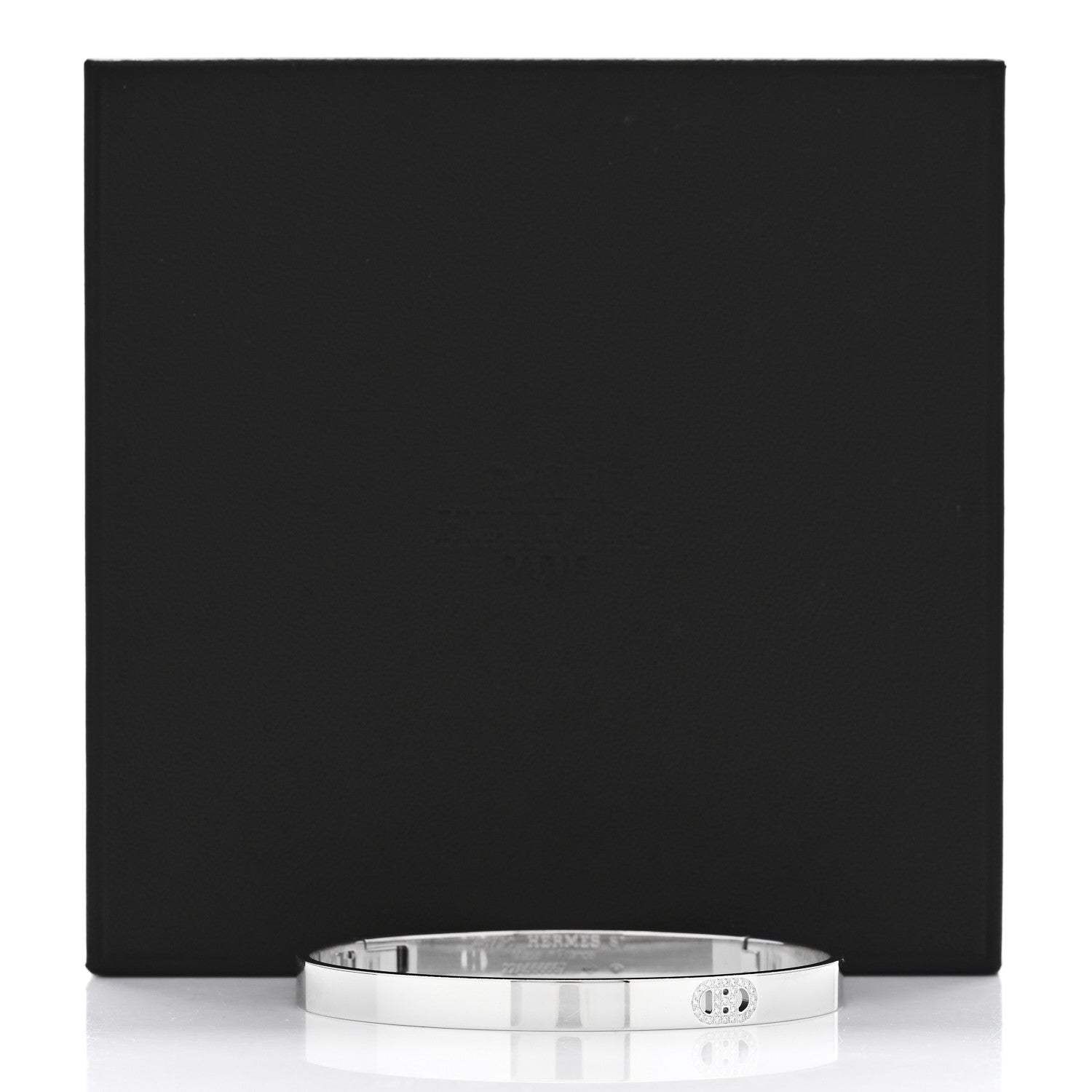 18K White Gold Diamond PM H D'Ancre Bracelet ST — view 4