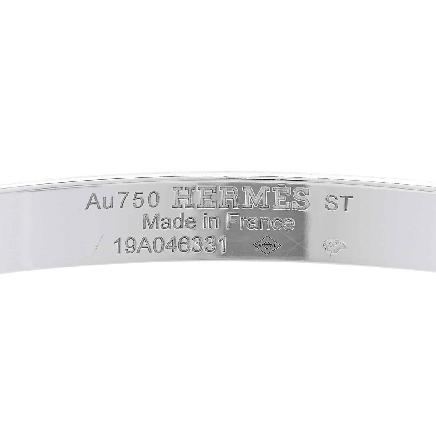 18K White Gold Diamond PM H D'Ancre Bracelet ST — view 3