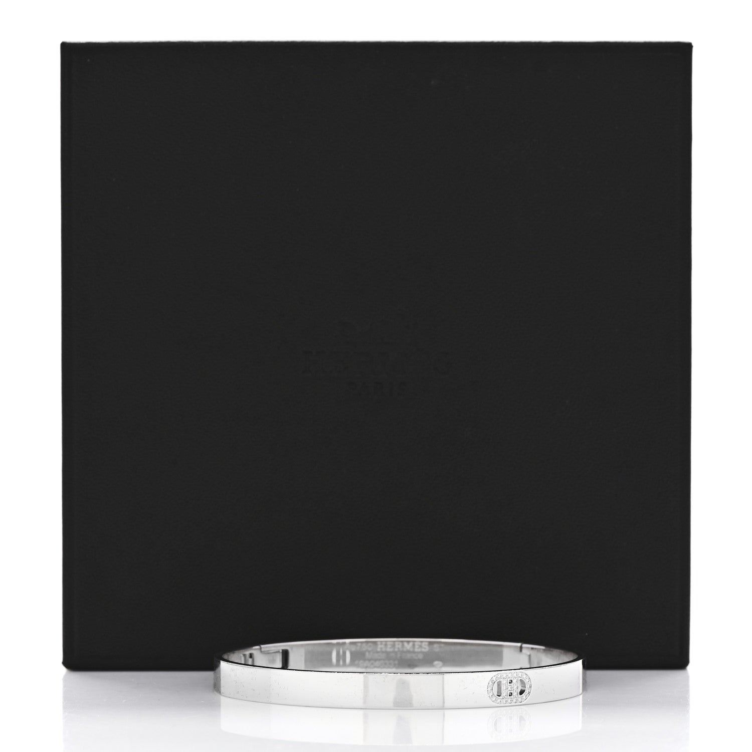 18K White Gold Diamond PM H D'Ancre Bracelet ST — view 4