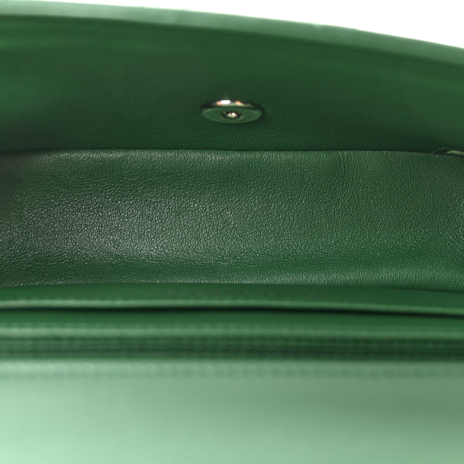 Lambskin Quilted Mini Rectangular Flap Green — view 5