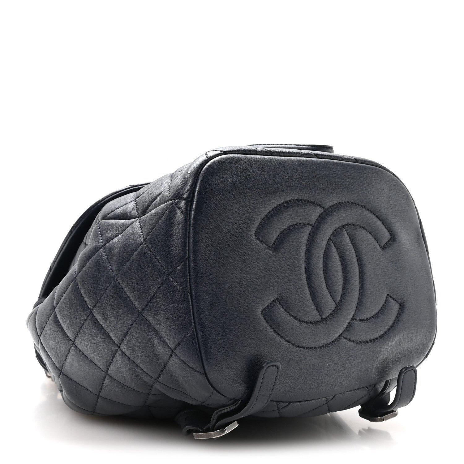 Lambskin Quilted Daily Supple Backpack Blue — view 4