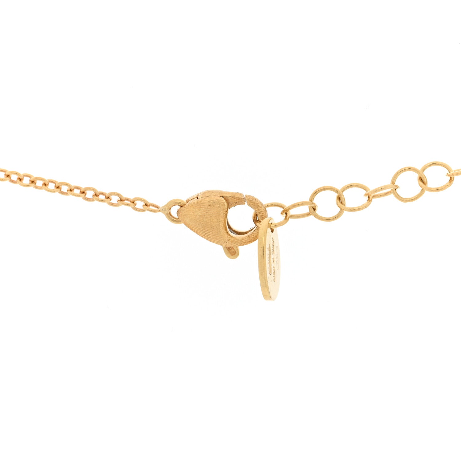 18K Yellow Gold Diamond Petali Flower Pendant Necklace — view 4