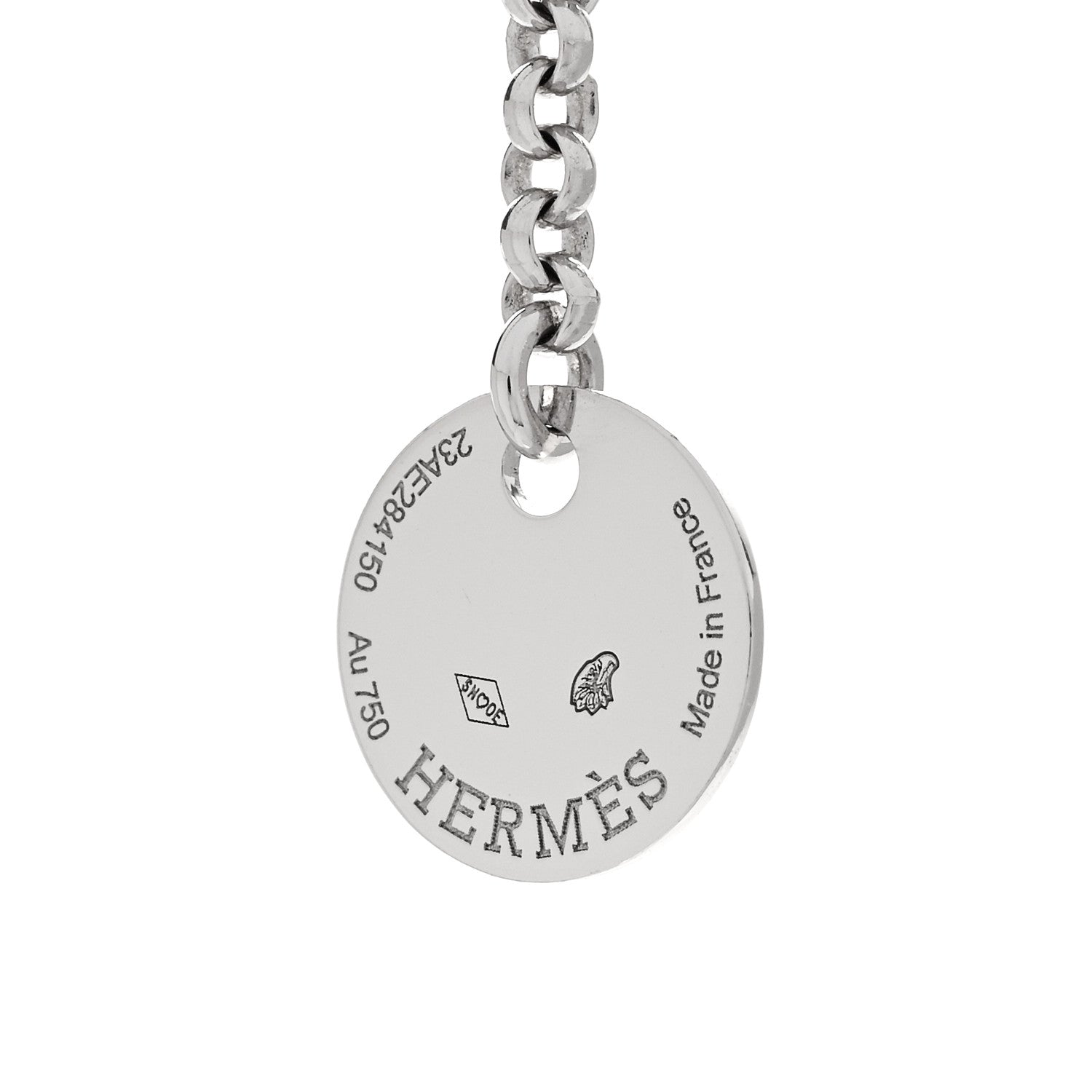 18K White Gold Diamond PM Kelly Clochette Necklace — view 5