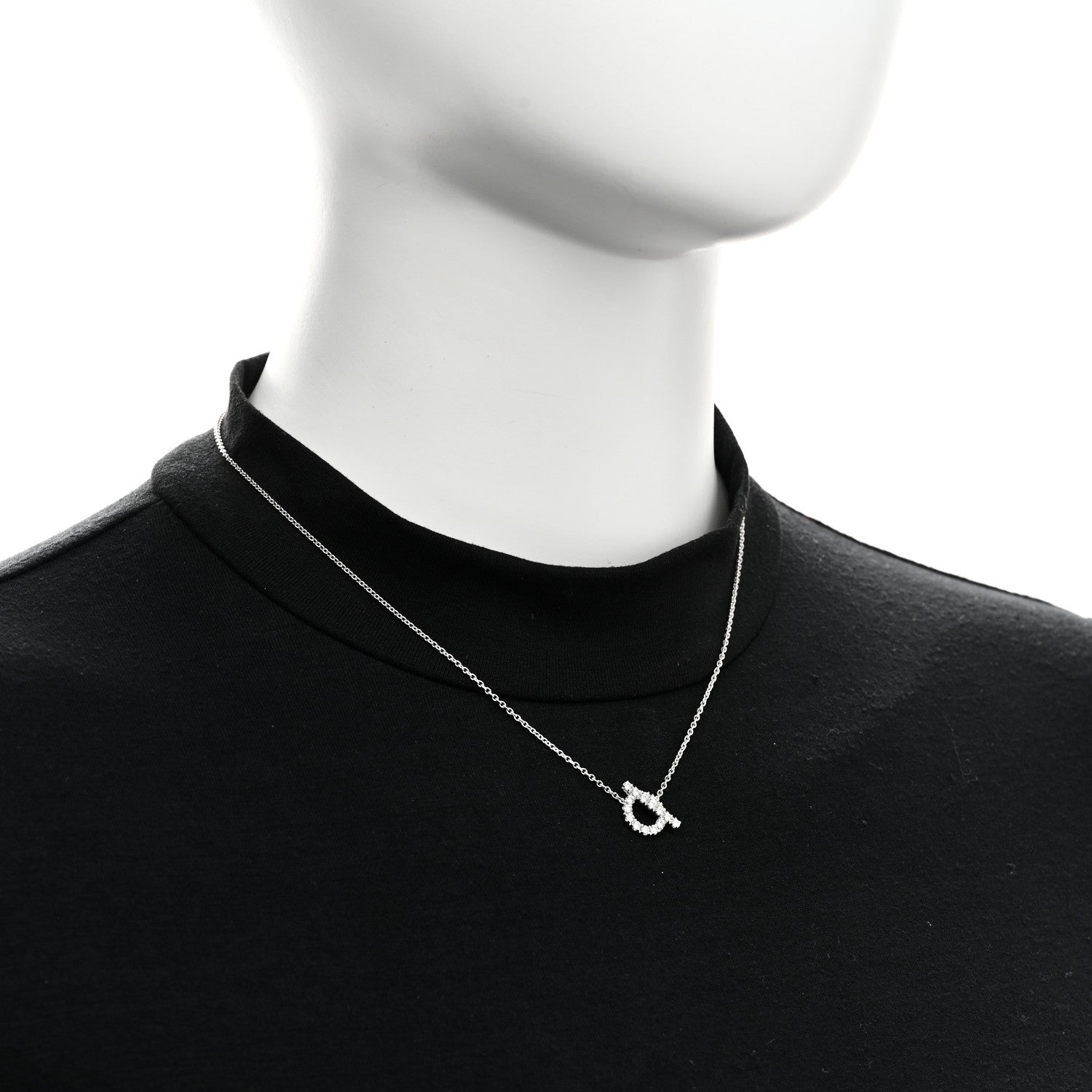 18K White Gold Diamond Finesse Pendant Necklace — view 2
