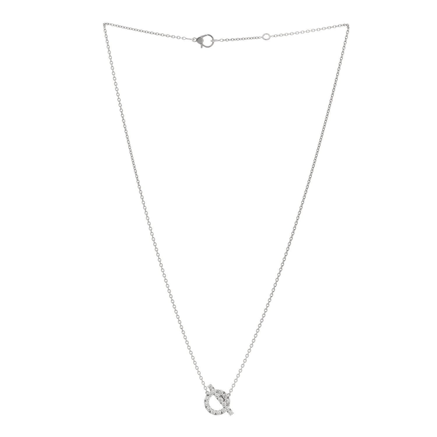 18K White Gold Diamond Finesse Pendant Necklace — view 3