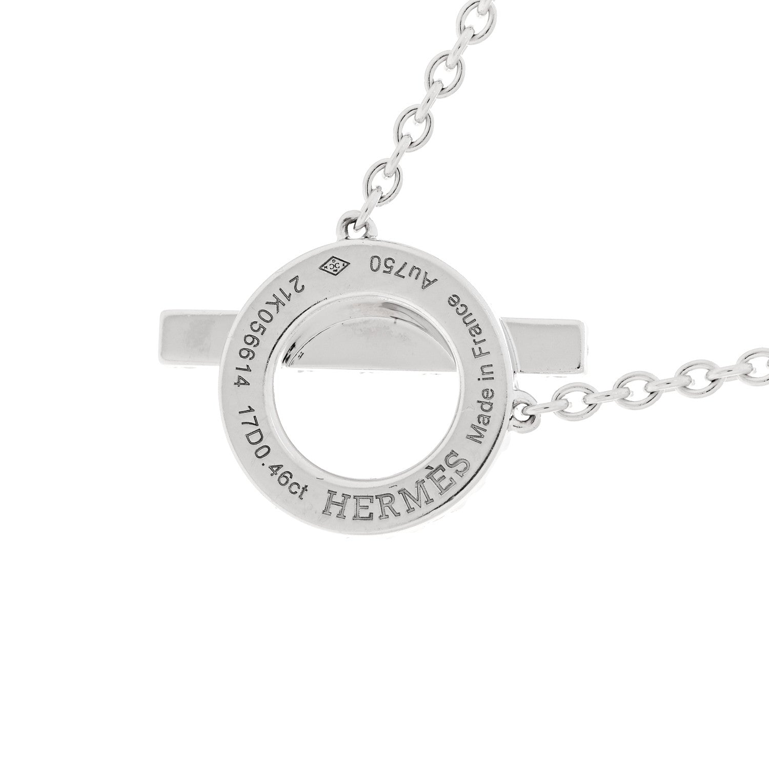 18K White Gold Diamond Finesse Pendant Necklace — view 5