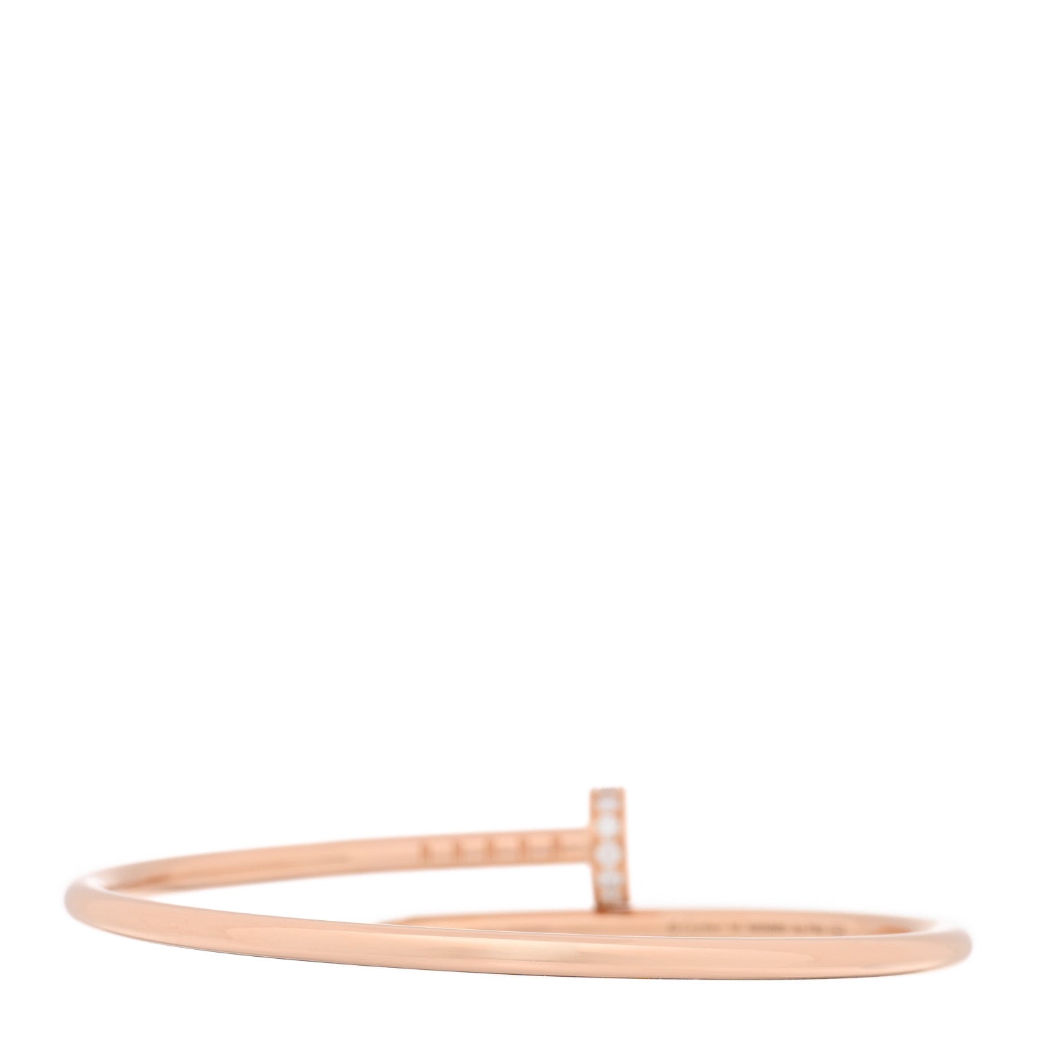 18K Pink Gold Diamond Small Juste Un Clou Bracelet 14 — view 2