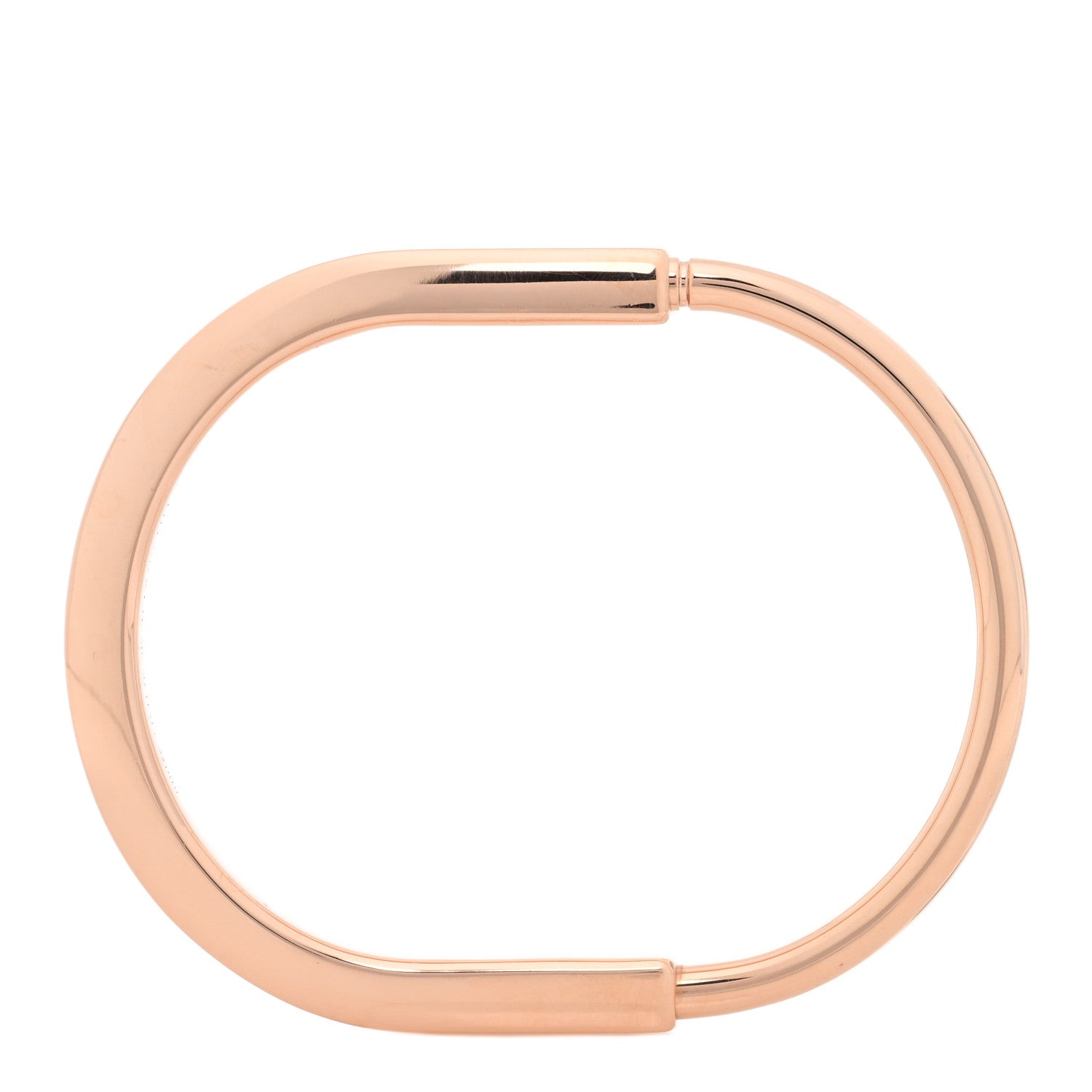 18K Rose Gold Tiffany Lock Bangle Bracelet — view 4