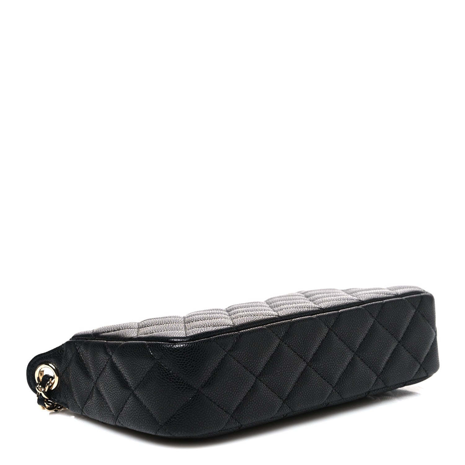 Caviar Quilted Purse With Chain Black — view 4