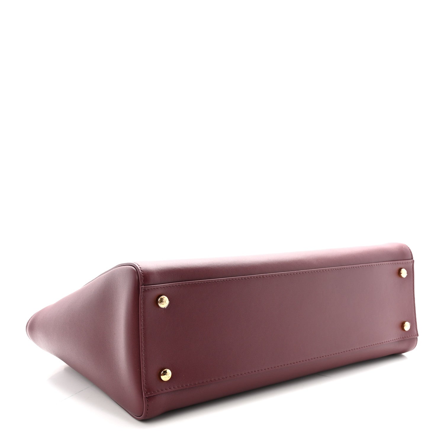 Calfskin Archetype Small Shopping Tote Dark Burgundy — view 4