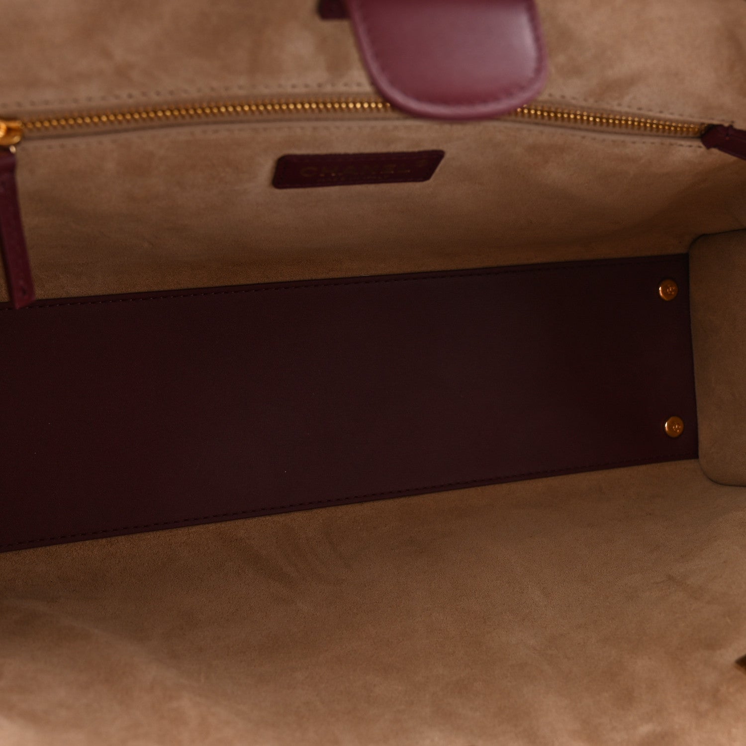 Calfskin Archetype Small Shopping Tote Dark Burgundy — view 5