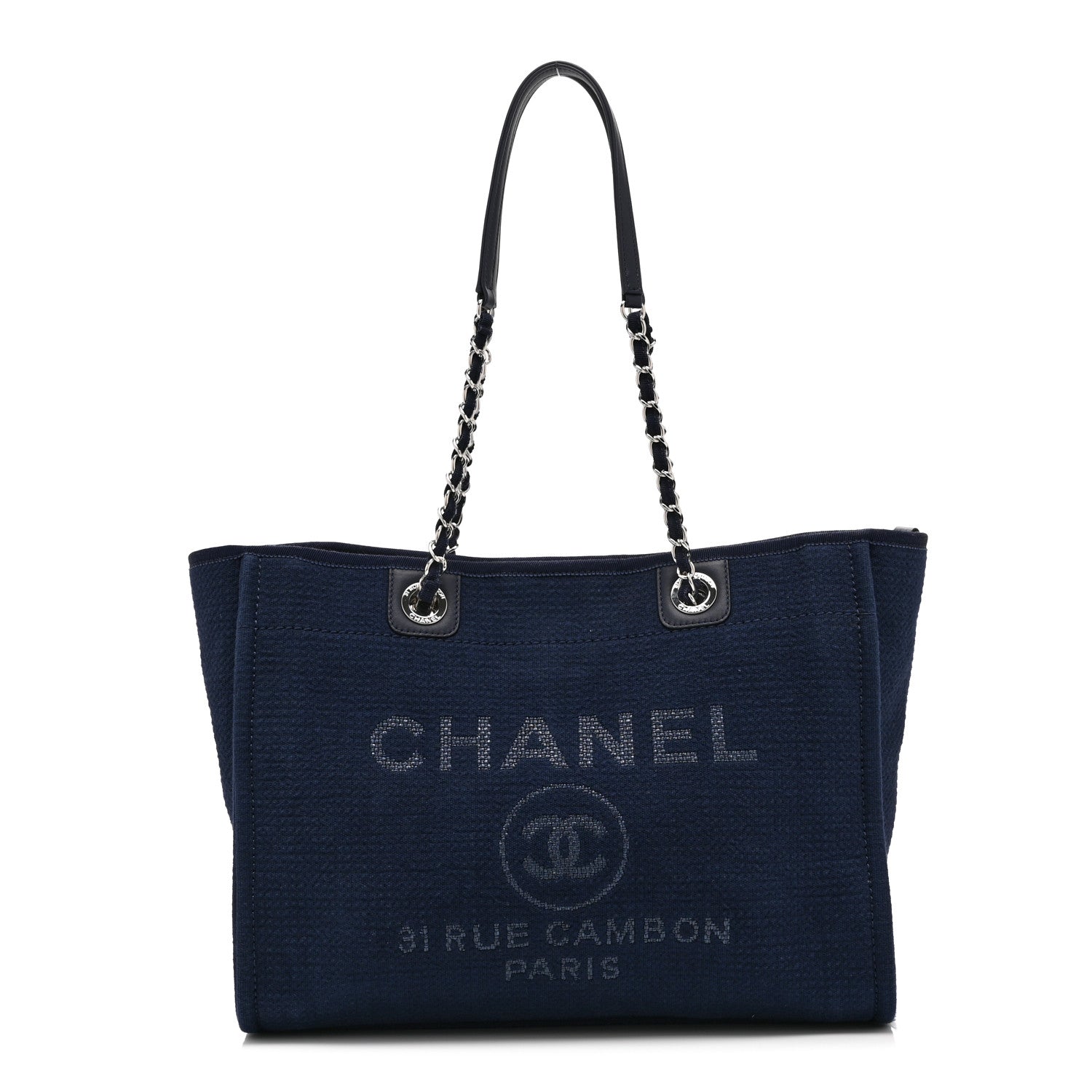 Mixed Fibers Small Deauville Tote Navy — view 1