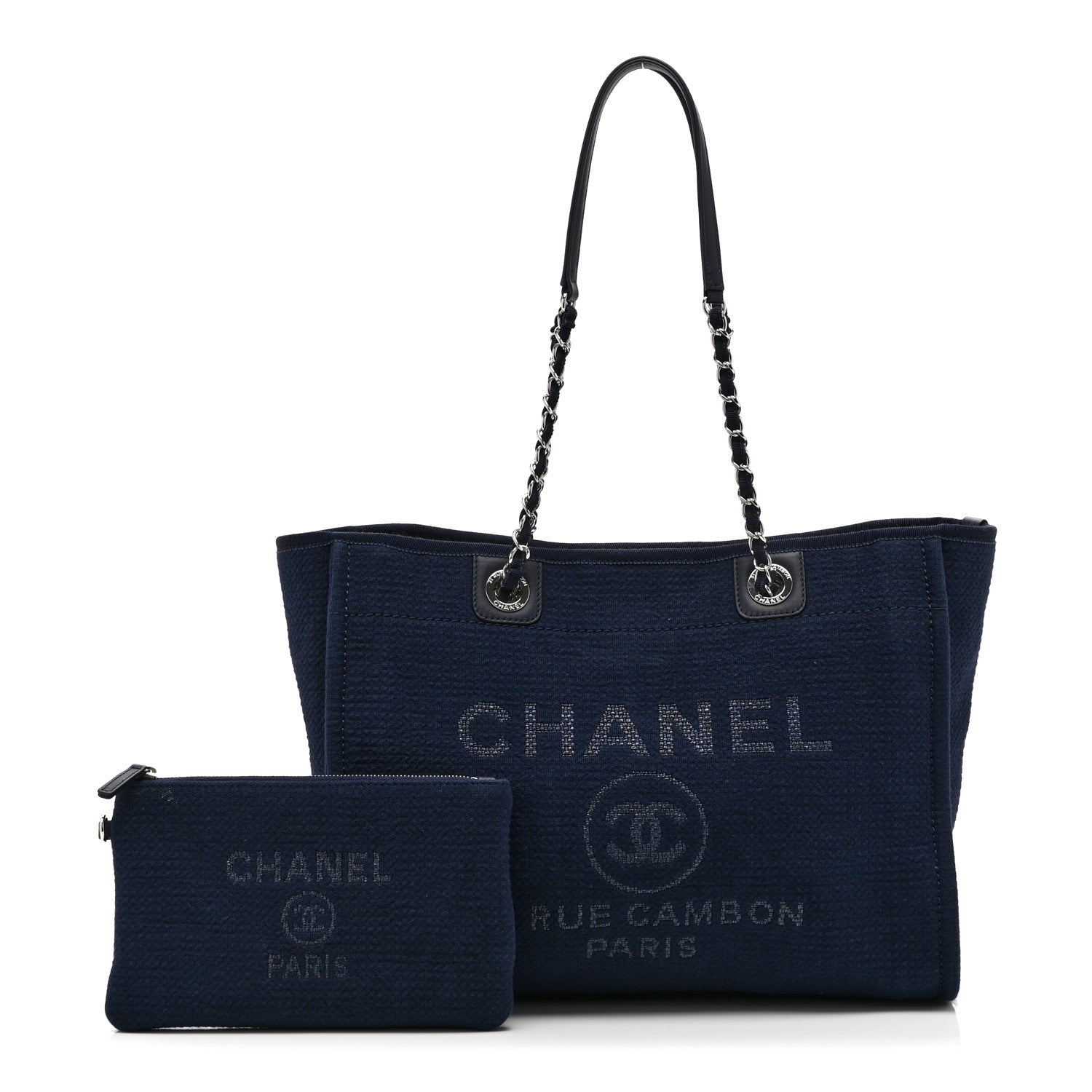 Mixed Fibers Small Deauville Tote Navy — view 3