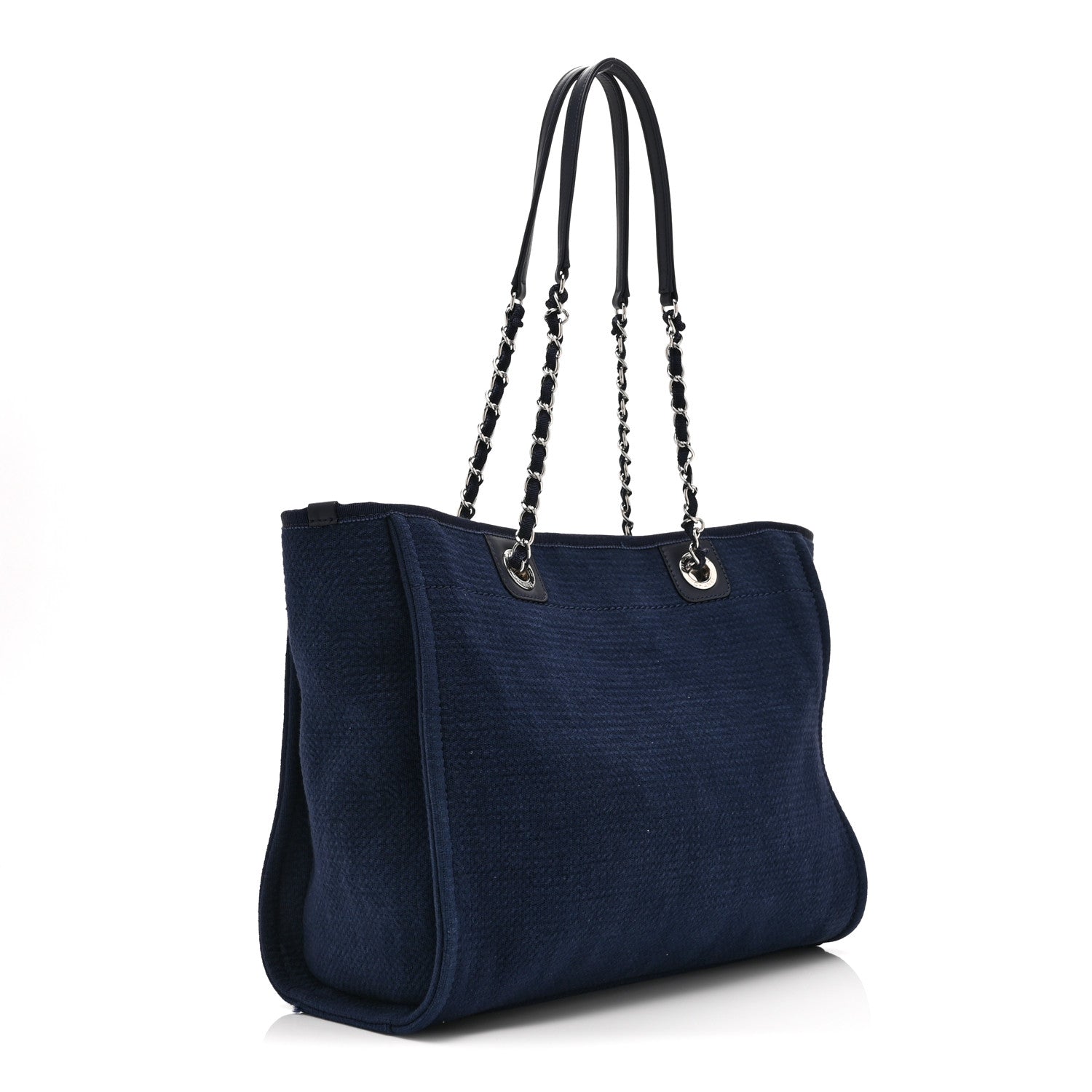 Mixed Fibers Small Deauville Tote Navy — view 4